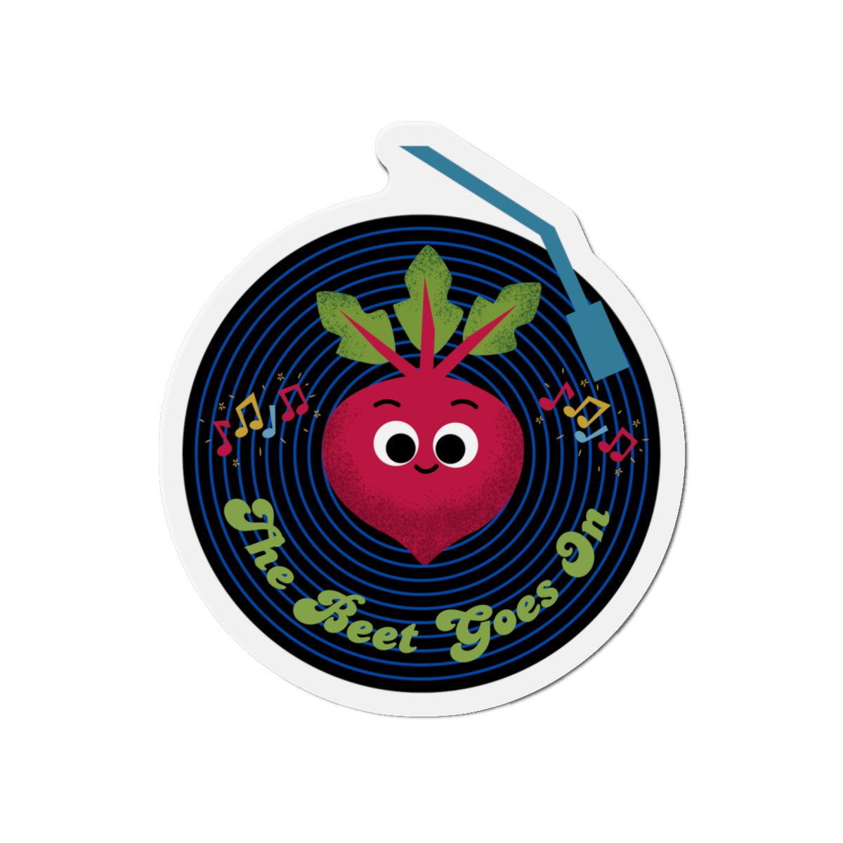 Playful Die-Cut Magnets - Whimsical Beet Design for Home Decor, Unique Fridge Magnet, Gifts, Kids' Rooms, and Fun Collectibles