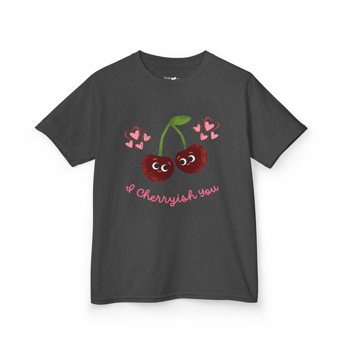 Cute Kids Cherry Shirt: I Cherish You Funny Pun Tee, Valentine's Gift, Birthday Outfit, Playful Everyday Wear, Soft Cotton Tee