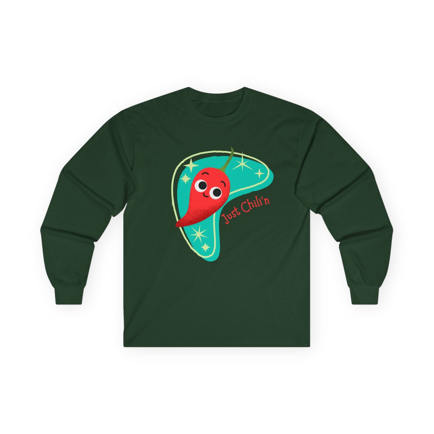 Cute Chili Pepper Long Sleeve Tees for All Ages, Fun Seasonal Apparel, Gift for Food Lovers, Playful Everyday Wear