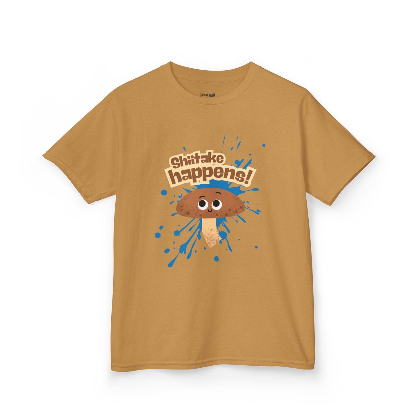 Fun Mushroom Kids Tee - "Shiitake Happens!" - Playful Gift, Cool Kids Apparel, Birthday, Everyday Wear, Summer Style, Youth Shirt