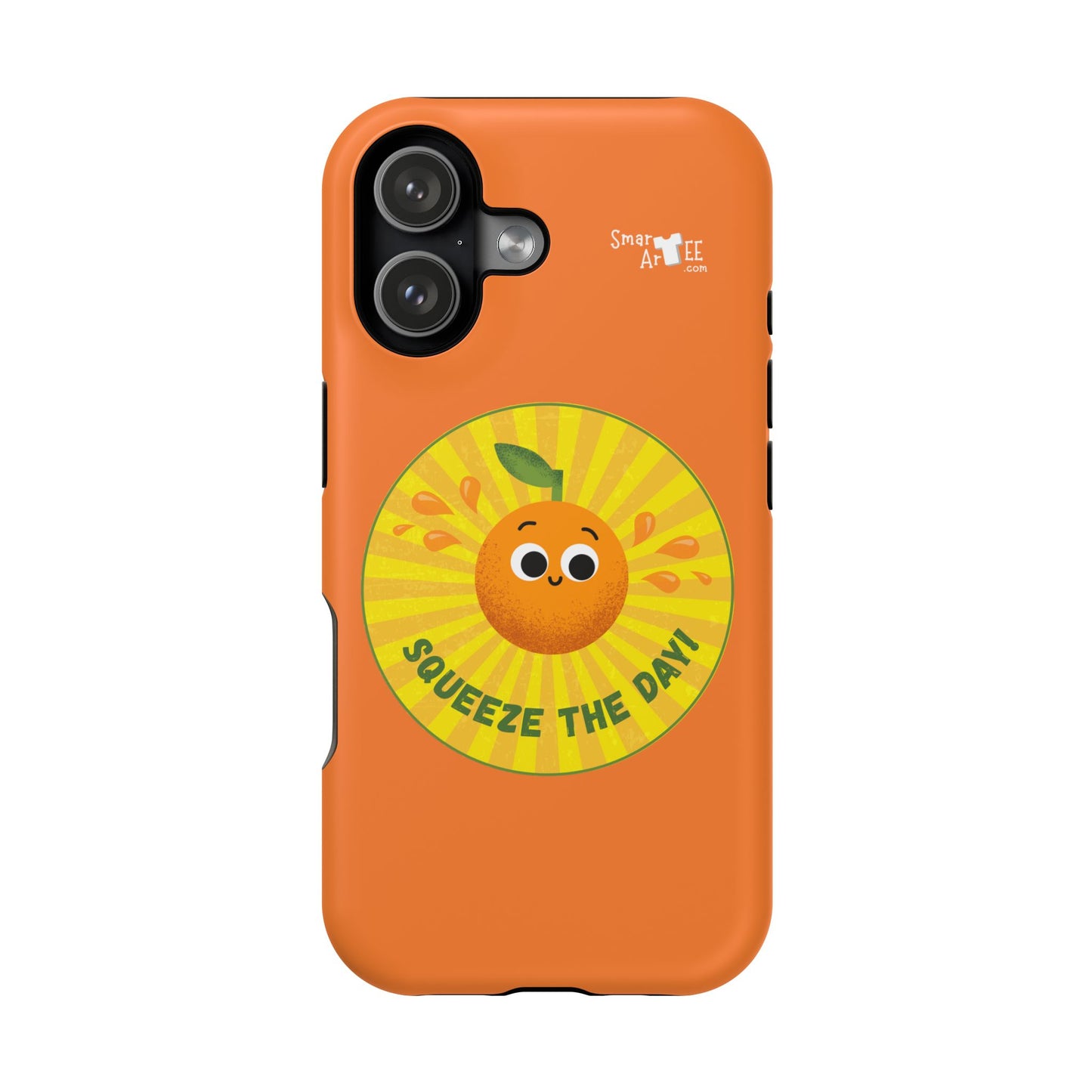 Orange Squeeze Impact-Resistant Case | Fun Phone Cover for Daily Motivation, Gift for Friends, Cute Phone Accessory, Squeeze the Day!