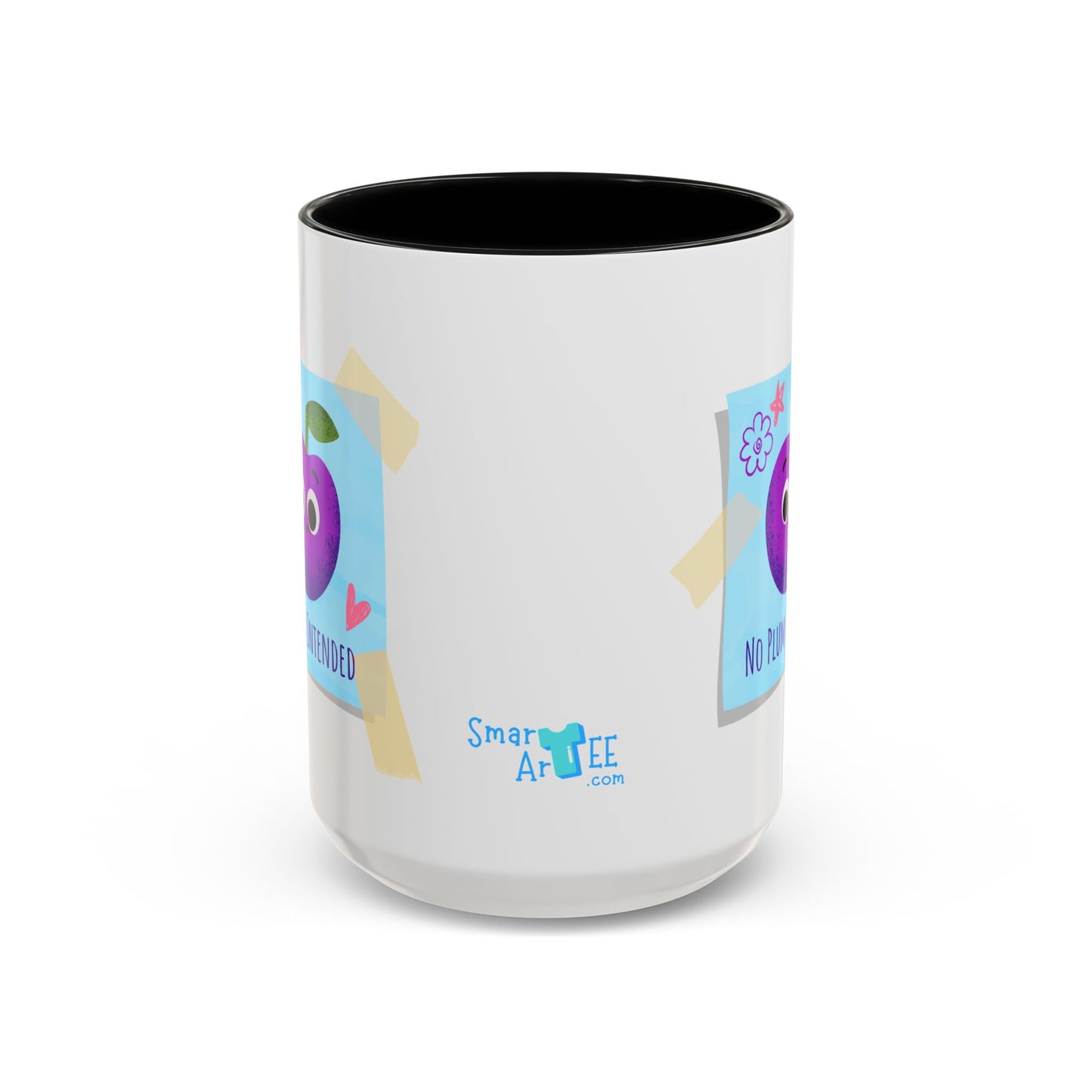 Playful Plum Coffee Mug, Cute Gift for Teachers, Friends, Humor Mug, Fun Kitchen Decor, Unique Cup for Any Occasion