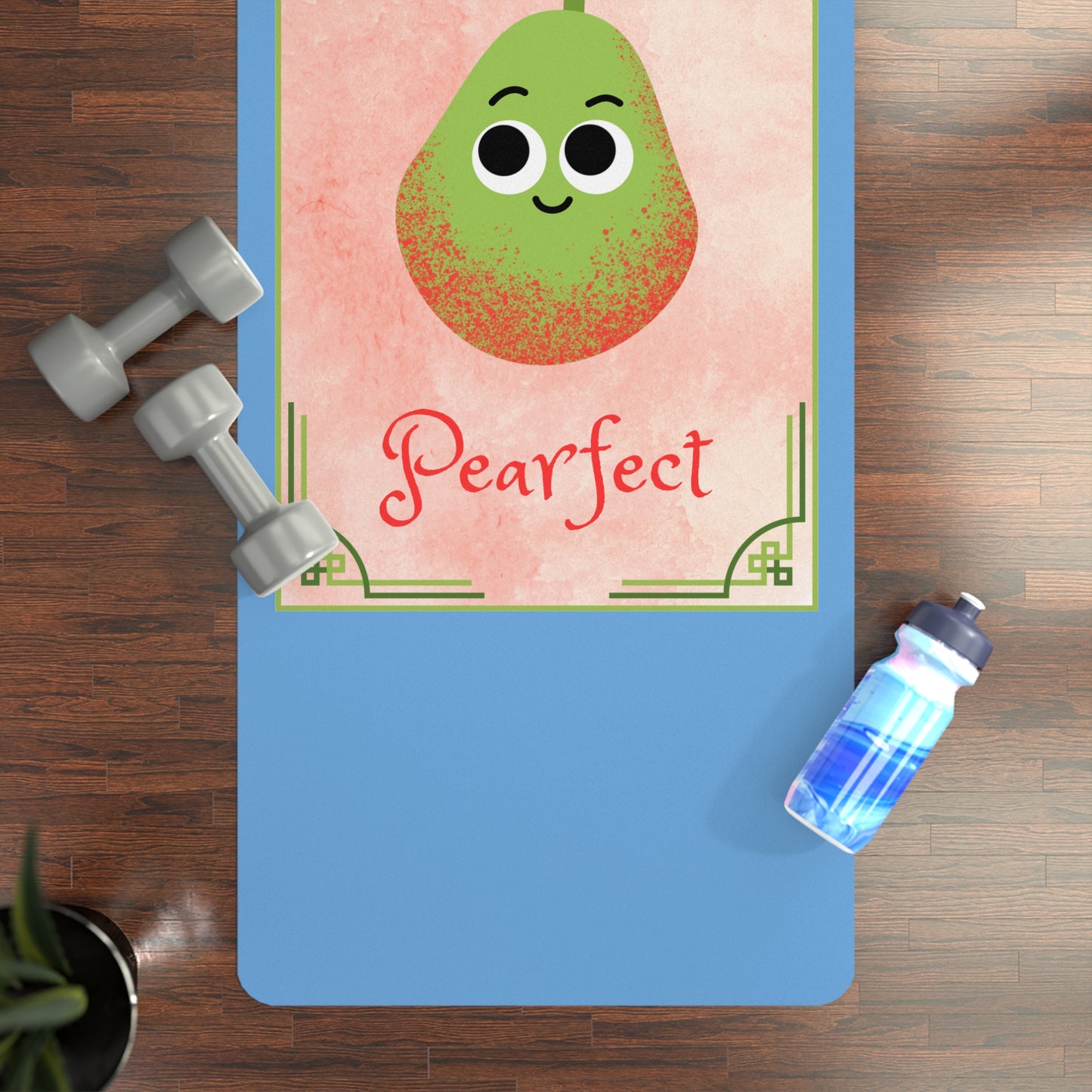 Practically Pearfect Rubber Yoga Mat, Fun Yoga Mat, Fitness Accessory, Home Gym Decor, Gift for Yogis, Relaxation Essentials