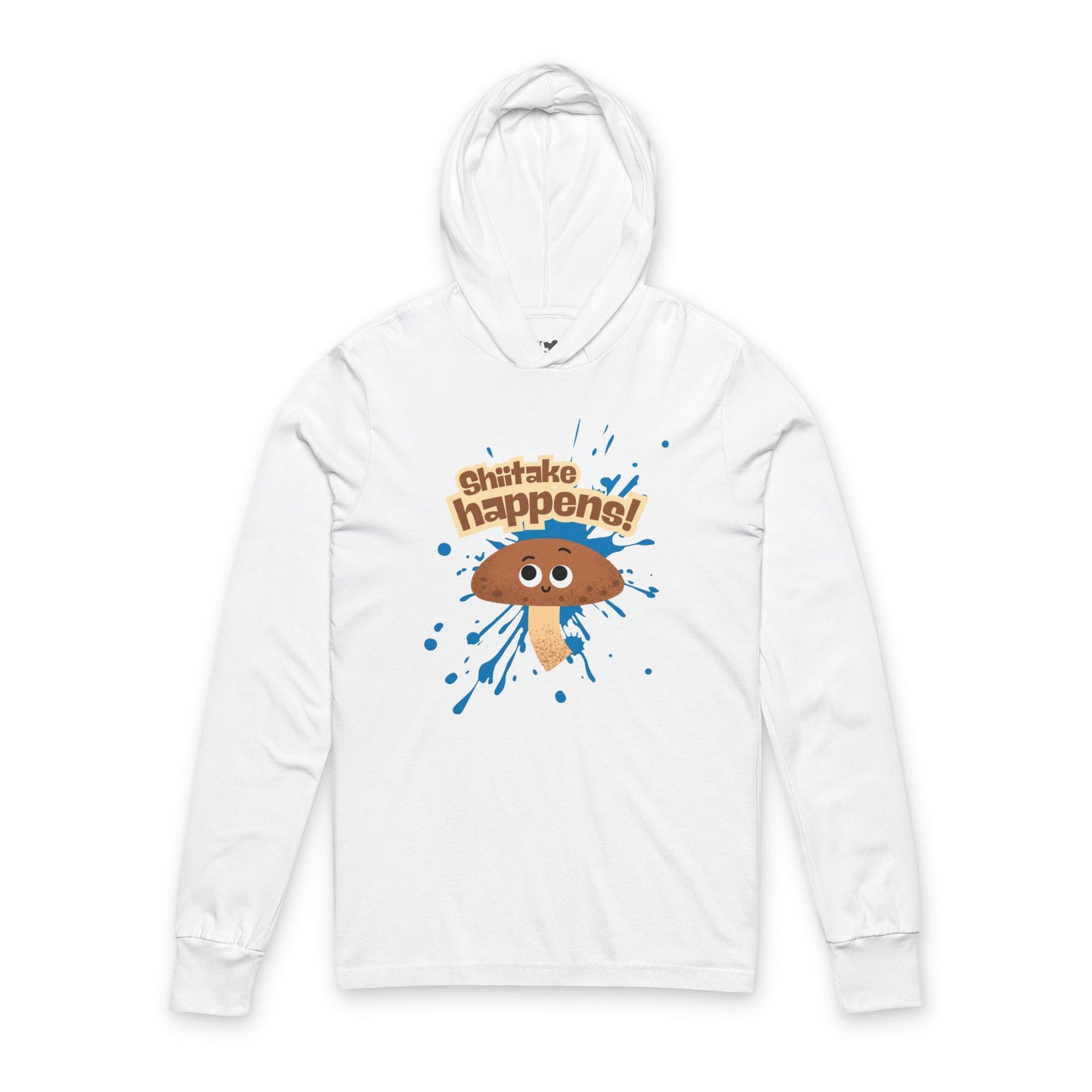 Funny Unisex Hooded Long Sleeve Shirt, Funny Mushroom Puns, Cute Gift for All Ages, Casual Wear, Birthday Surprise, Unique Hooded Top