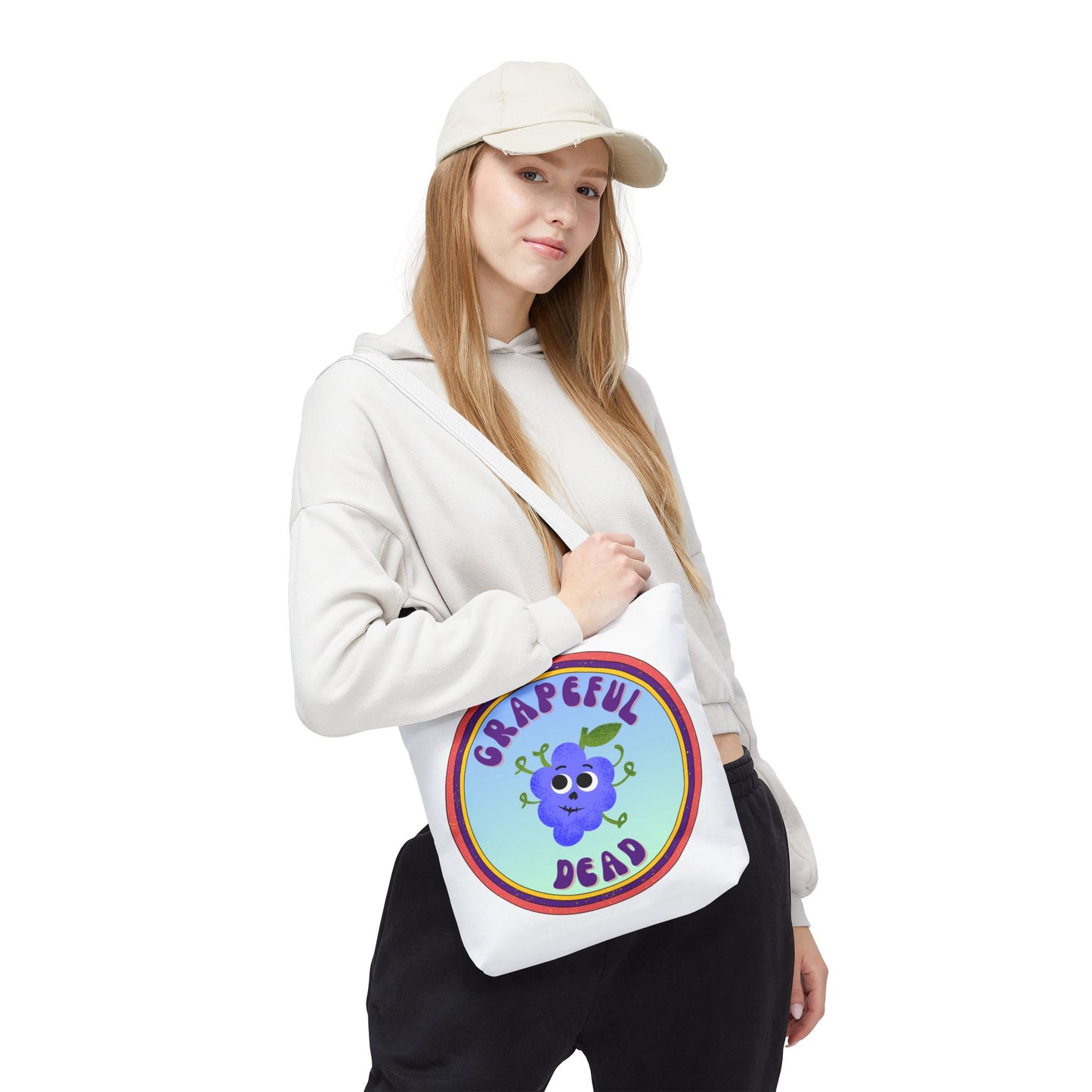 Whimsical Tote Bag with Grapeful Dead Design | Eco-Friendly Shopping Bag, Gift for Music Lovers, Festival Tote, Everyday Carryall
