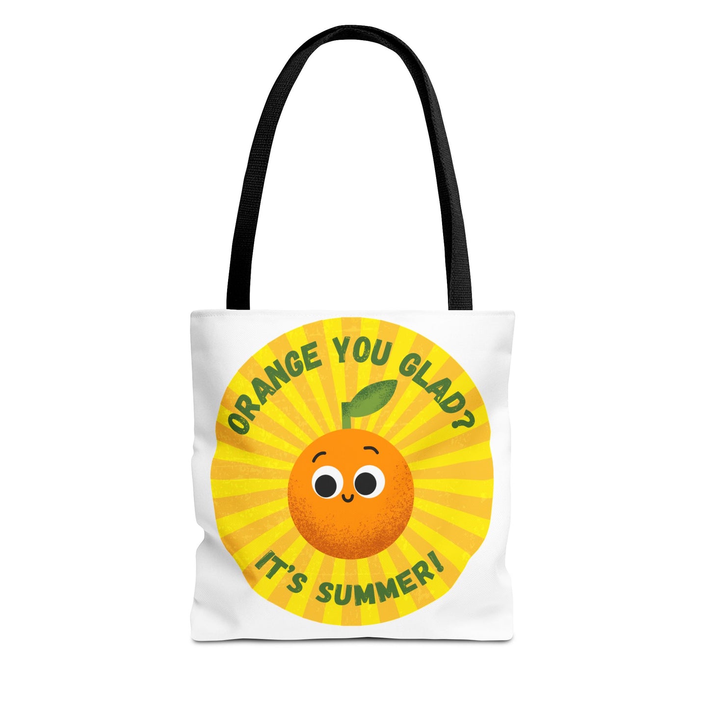Summer Vibe Tote Bag with Cute Orange Design, Beach Bag, Gift for Friends, Eco-Friendly Shopping, Fun Accessory for Summer