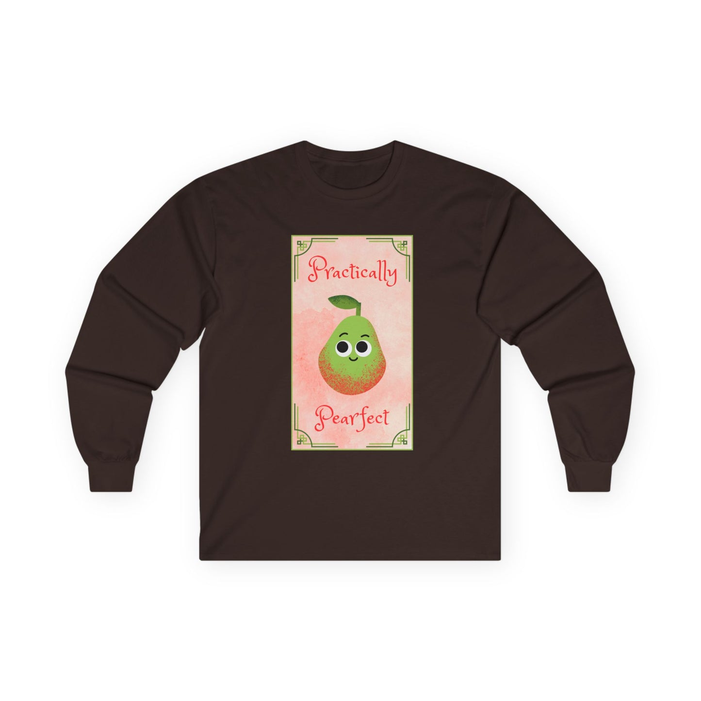Cute Long Sleeve Tees - Practically Pear-fect Tee for Fruit Lovers, Fall, Gifts, Casual Wear, Summer Fun
