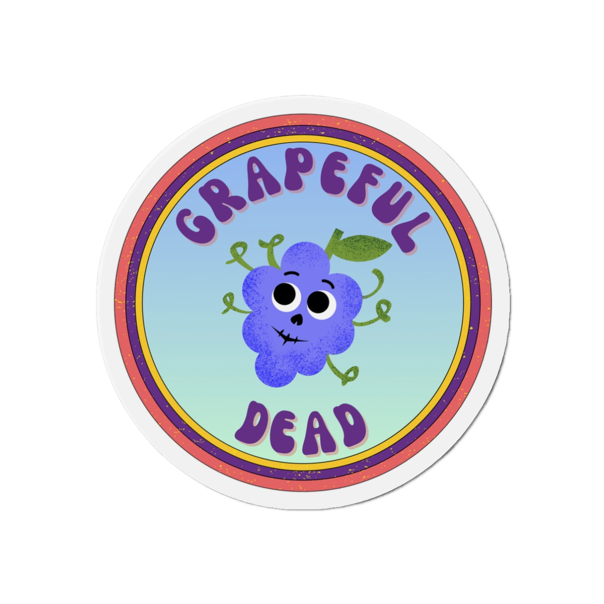 Vibrant Die-Cut Magnets, Fun Grapeful Dead Decor, Cute Kitchen Accessories, Gift for Music Lovers, Fridge Magnet Art