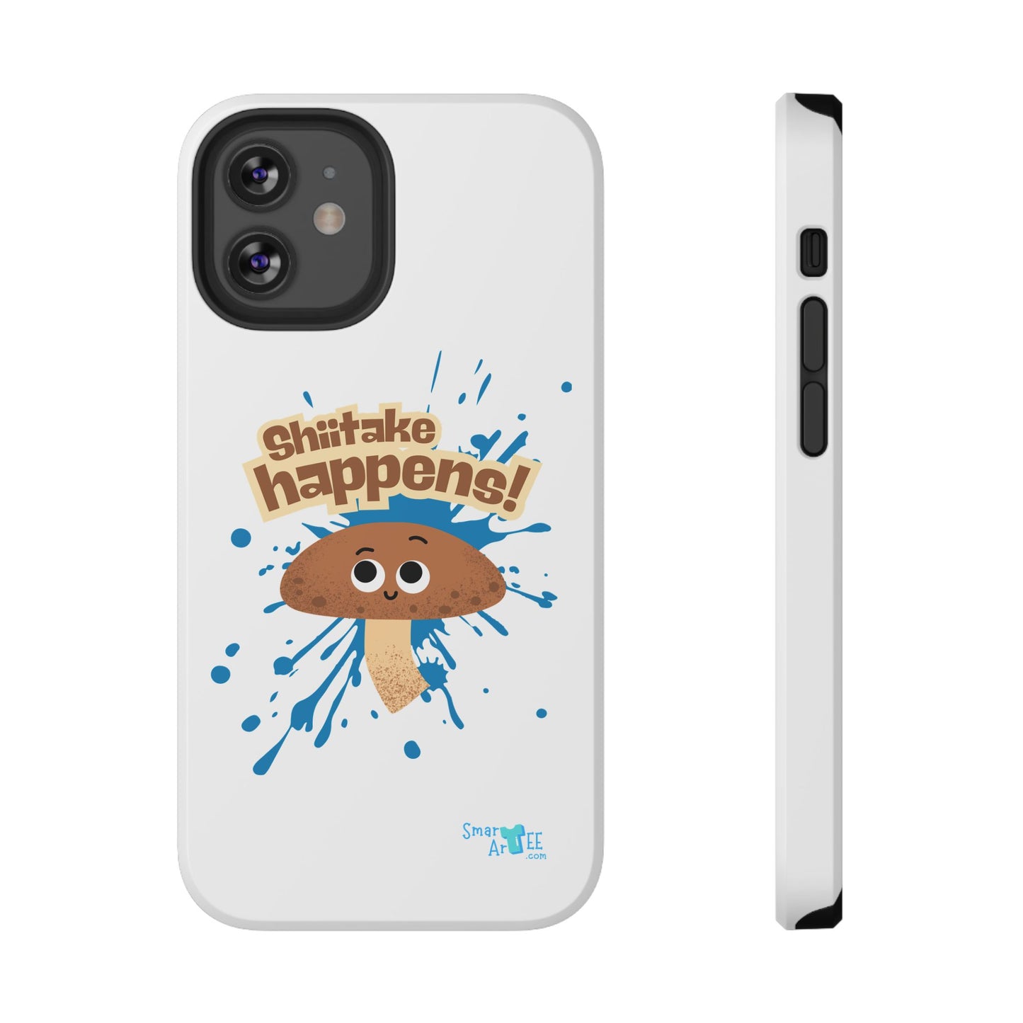 Shiitake Happens Phone Cases, Impact-Resistant Case, Funny Mushroom Case, Quirky Protection for Smartphone, Playful Accessory