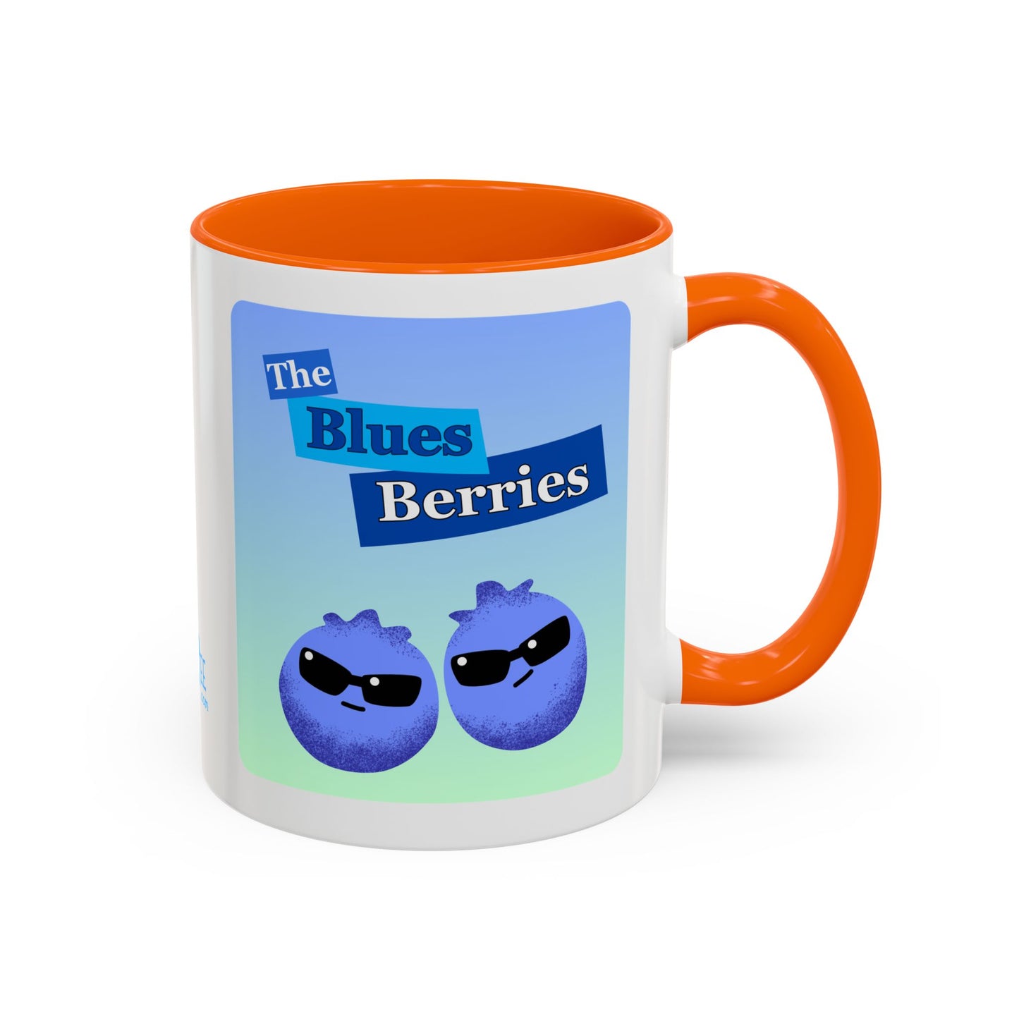 Cool Blueberries Accent Coffee Mug | Fun Gift for Coffee Lovers, Unique Kitchen Decor, Berry Lover's Gift