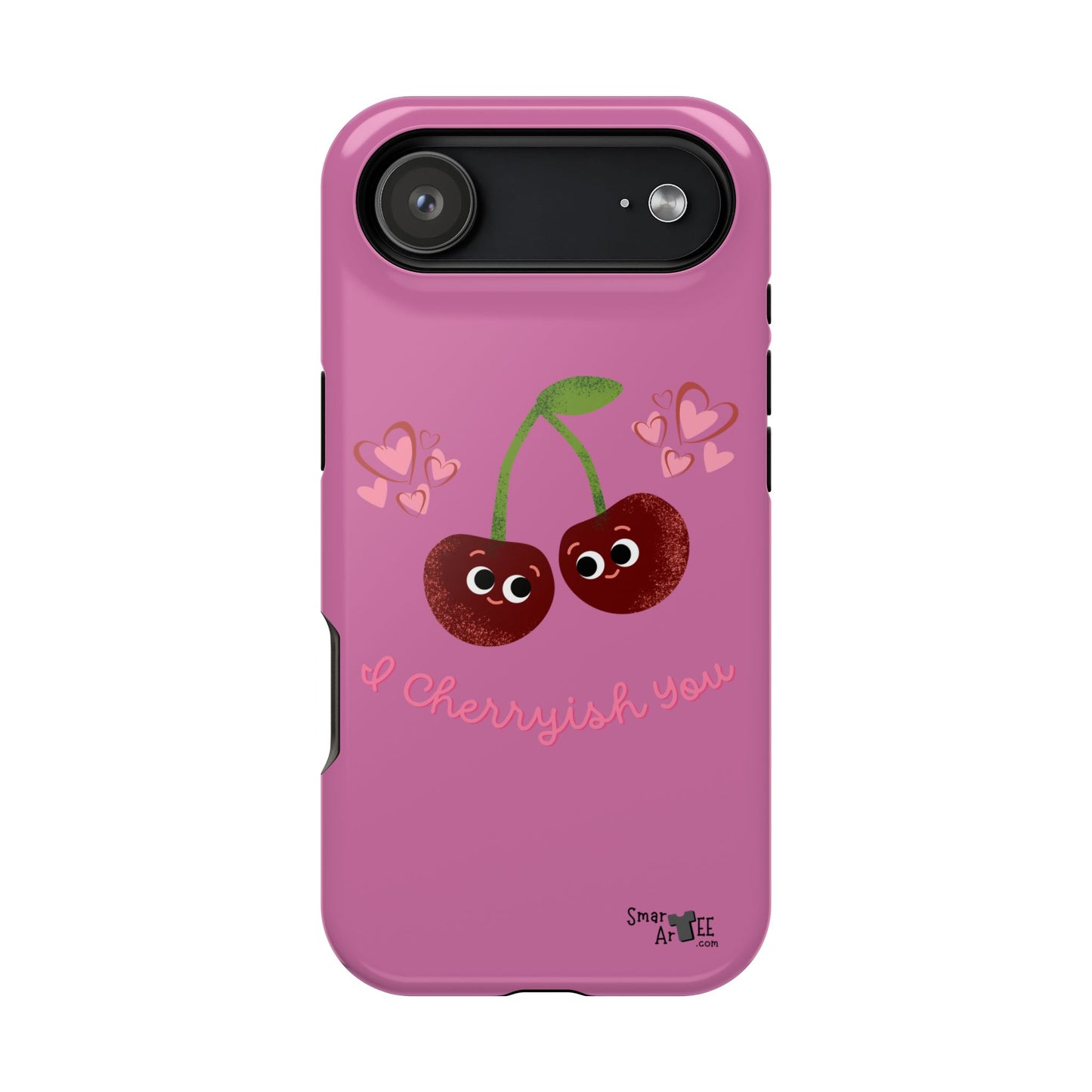 Cute Cherry Impact-Resistant Phone Case, Cherry Phone Cover, Valentine's Gift, Cute Phone Accessories, Sweetheart Case, I Cherryish You