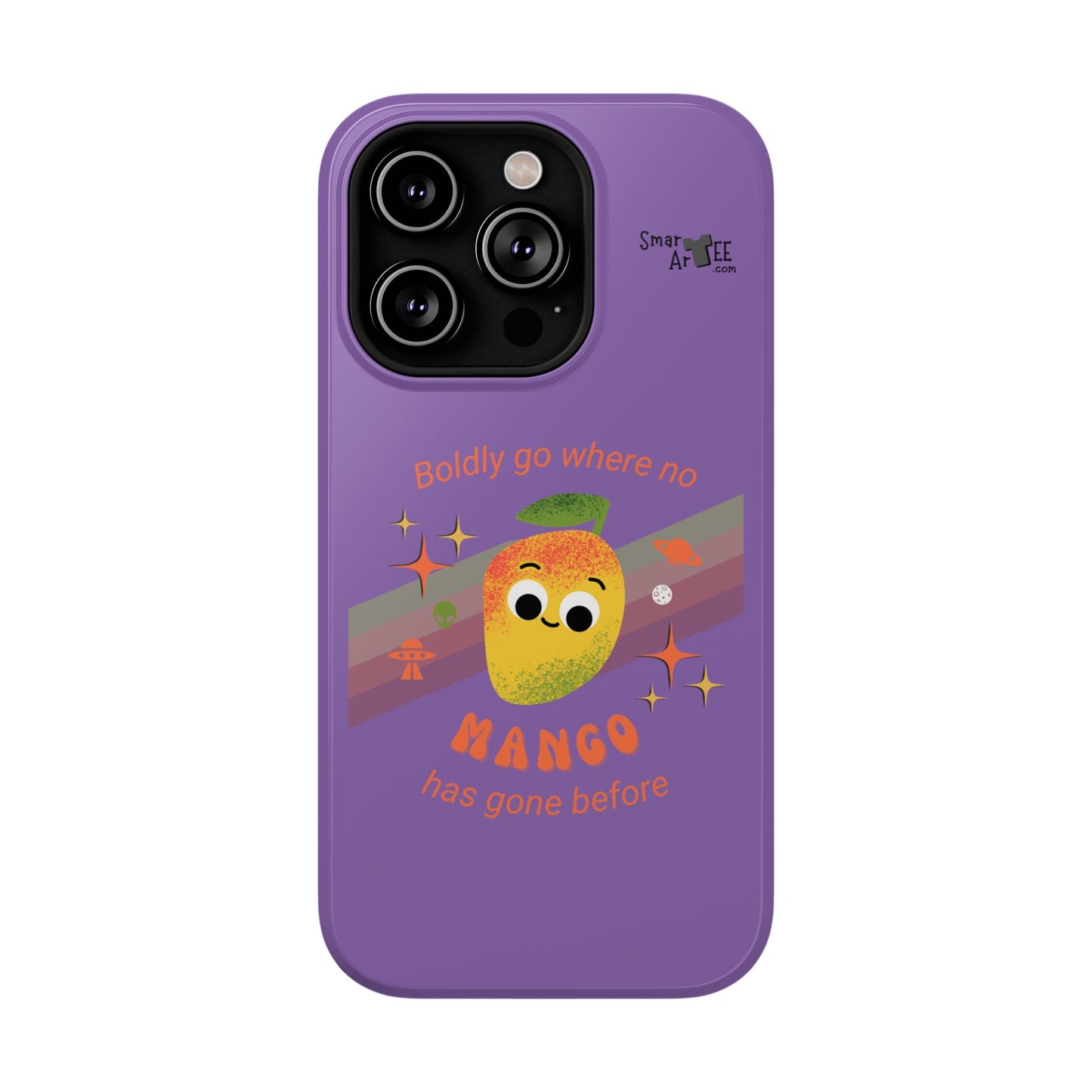 Star Trek Themed Mango Pun Phone Case, Impact-Resistant Case, Quirky Tech Accessory, Cute Phone Cover, Gift for Fruit Lovers