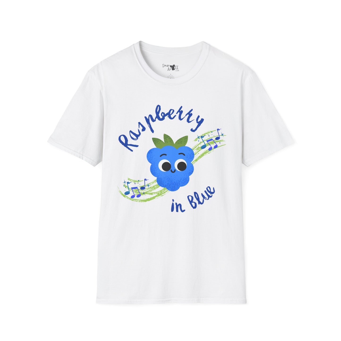 Blue Raspberry Music T-Shirt, Fun Graphic Pun Shirt , Gift for Music Lovers, Cute Casual Wear, Unisex Fashion Top
