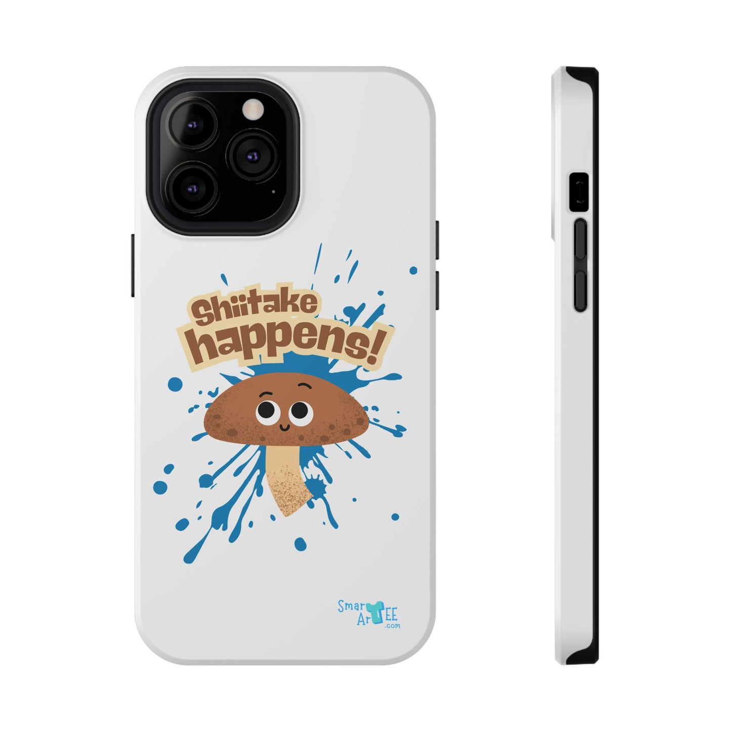 Shiitake Happens Phone Cases, Impact-Resistant Case, Funny Mushroom Case, Quirky Protection for Smartphone, Playful Accessory