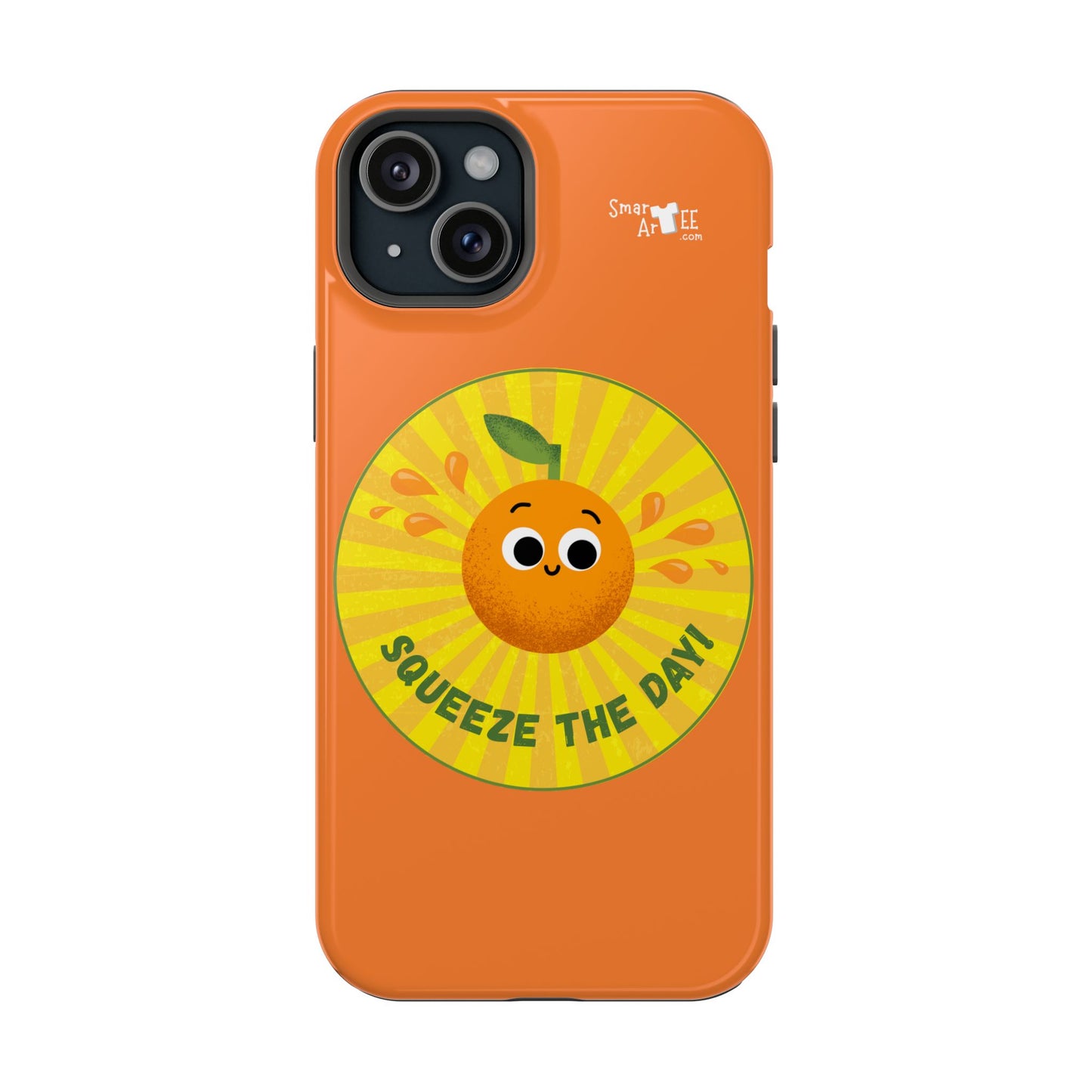 Orange Squeeze Impact-Resistant Case | Fun Phone Cover for Daily Motivation, Gift for Friends, Cute Phone Accessory, Squeeze the Day!
