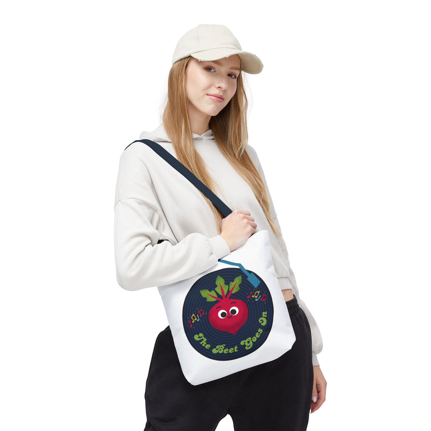 Musical Beet Tote Bag - Stylish Eco-Friendly Shopper, Fun Gift for Veggie Lovers, Perfect for Grocery Runs, Festivals, and Birthdays