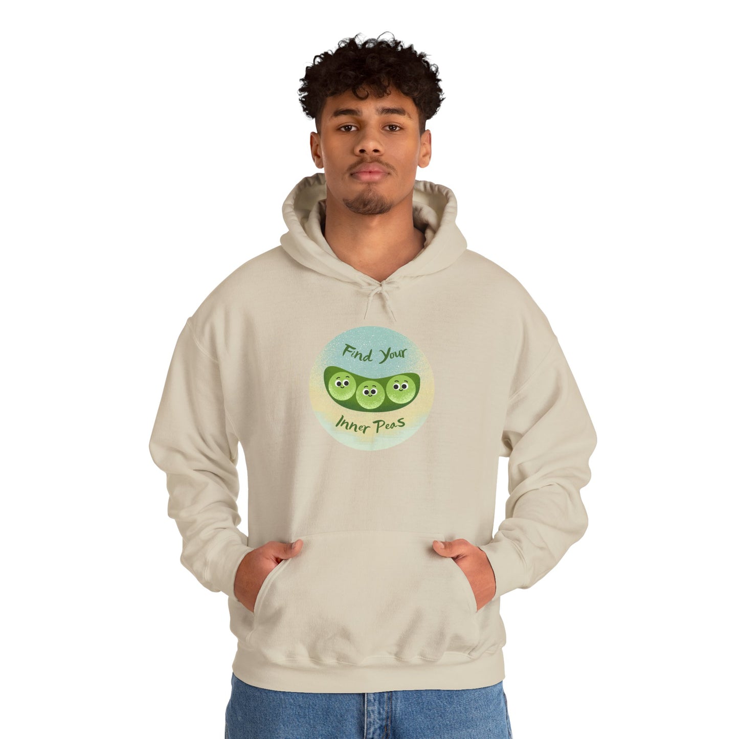 Find Your Inner Peas Hoodie | Comfy Apparel, Gift for Fun Lovers, Casual Wear, Motivational Hoodie