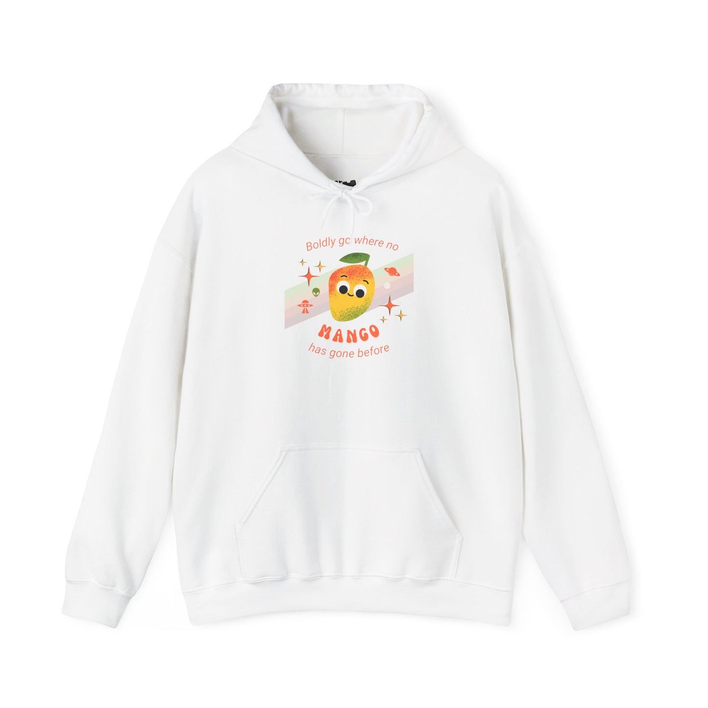 Mango-Themed Unisex Hoodie, Cute Gift for Fruit Lovers, Cozy Pullover for All Seasons, Perfect for Birthdays and Casual Outings