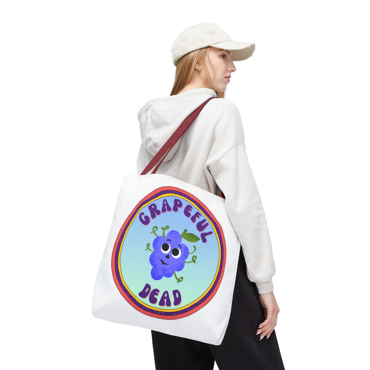 Whimsical Tote Bag with Grapeful Dead Design | Eco-Friendly Shopping Bag, Gift for Music Lovers, Festival Tote, Everyday Carryall