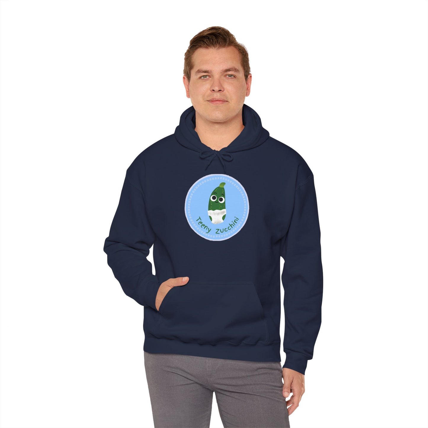Funny Zucchini Hoodie, Cute Unisex Pullover, Vegetable Humor Apparel, Perfect Gift for Foodies, Fall Fashion Hoodie