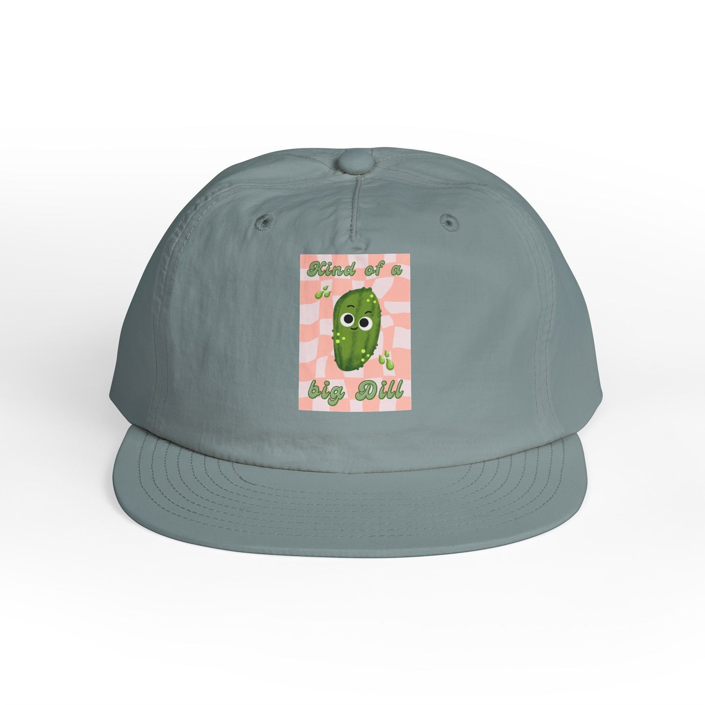 Funny Surf Cap with Cute Dill Pickle Design, Summer Hat for Beach Lovers, Ideal Gift for Foodies, Great for BBQs and Parties