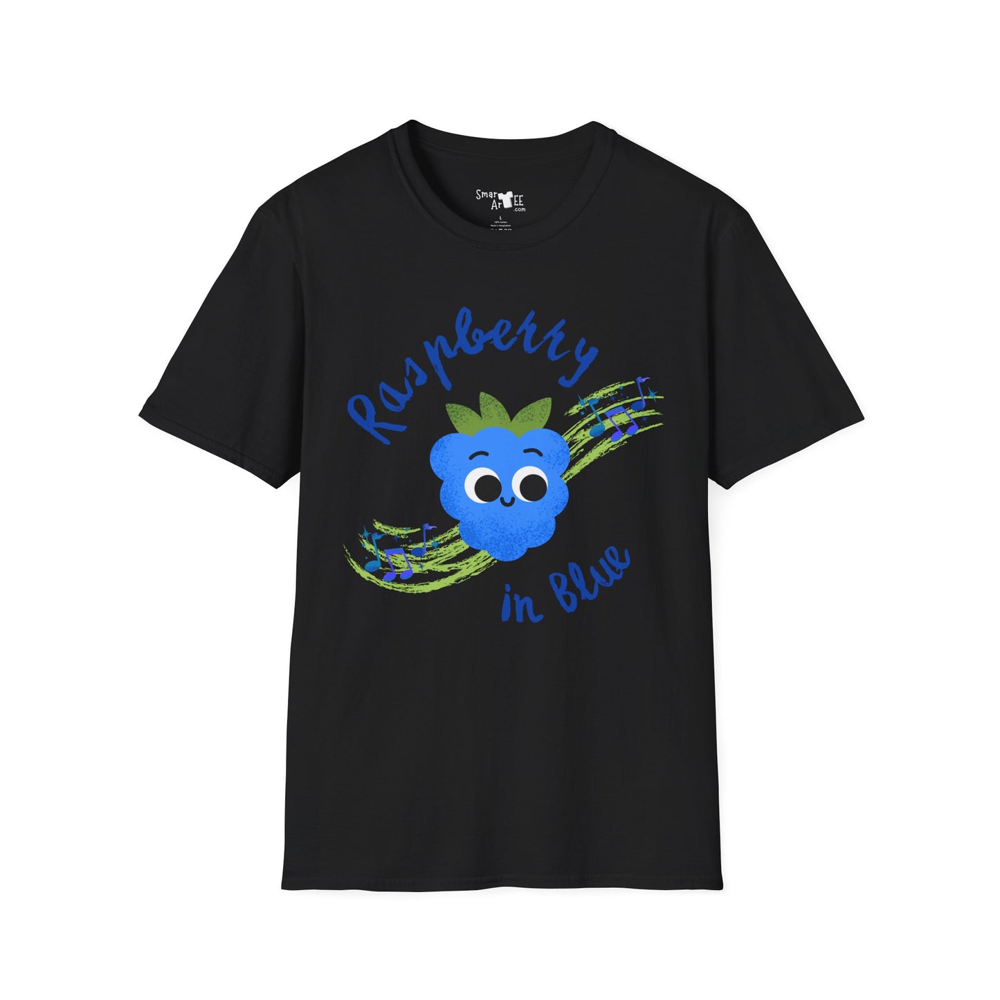 Blue Raspberry Music T-Shirt, Fun Graphic Pun Shirt , Gift for Music Lovers, Cute Casual Wear, Unisex Fashion Top