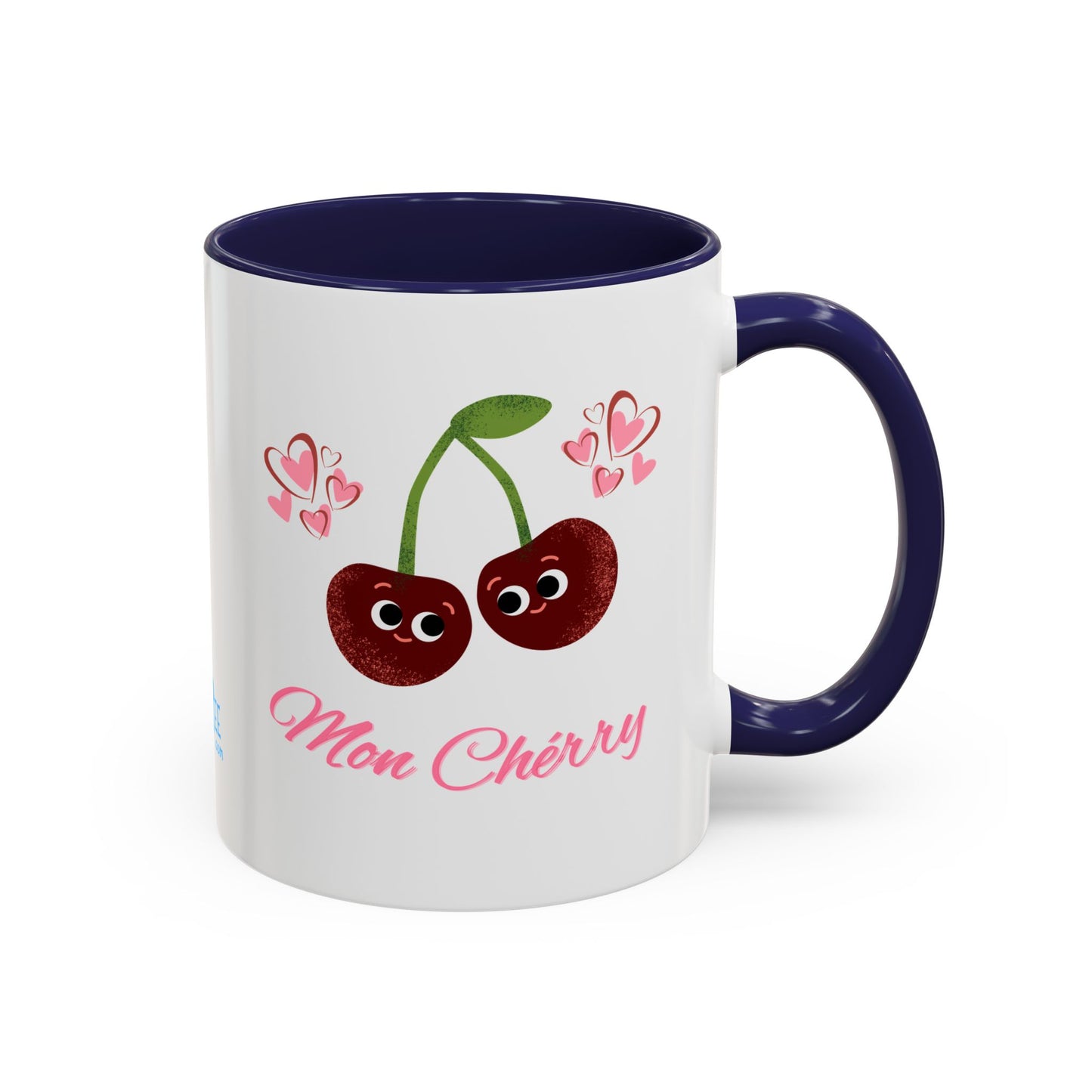 Cute Cherry Accent Coffee Mug - Fun Gift for Cherry Lovers, Coffee Lover Decor, Valentine's Day, Cute Kitchenware