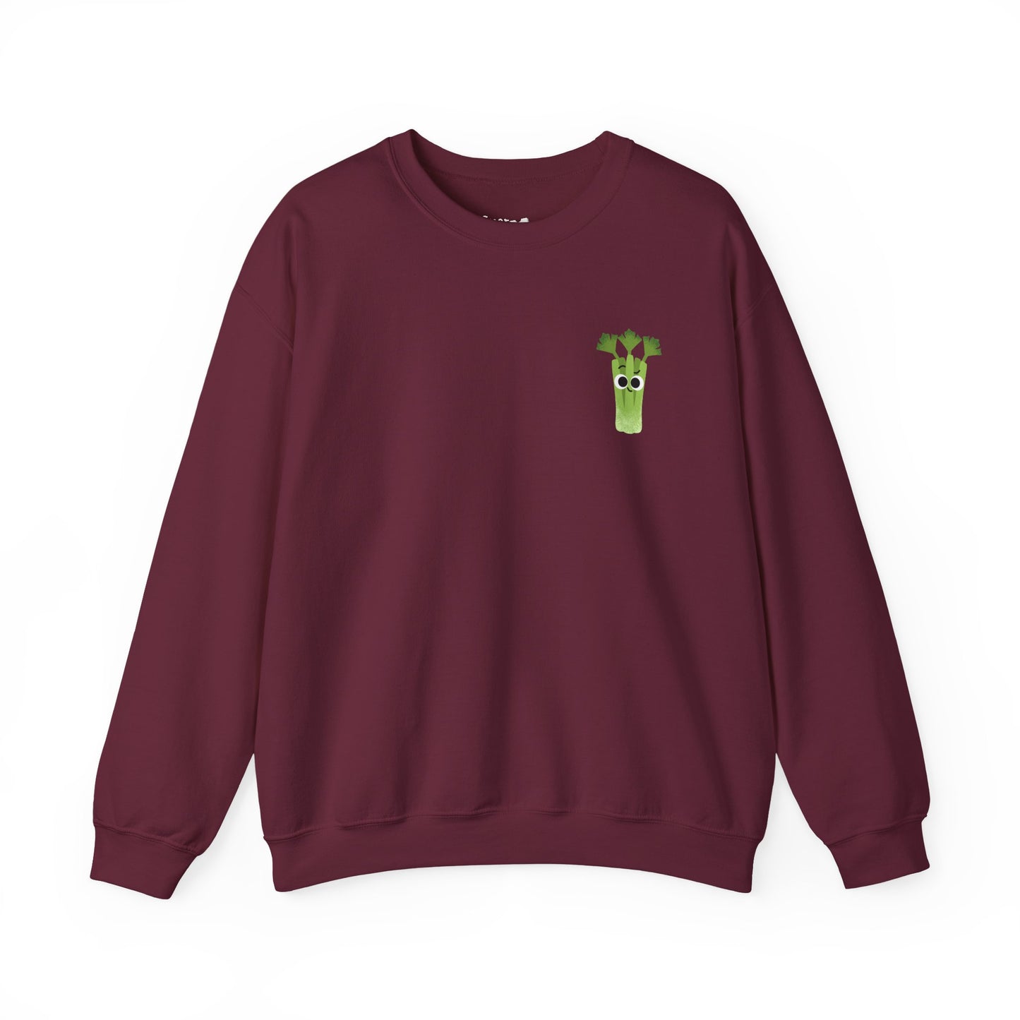 Funny Celery Stalk Pun Sweatshirt, Large Graphic on Back, Cute Celery Graphic on Front, Unisex Crewneck, Funny Sweatshirt, Casual Wear