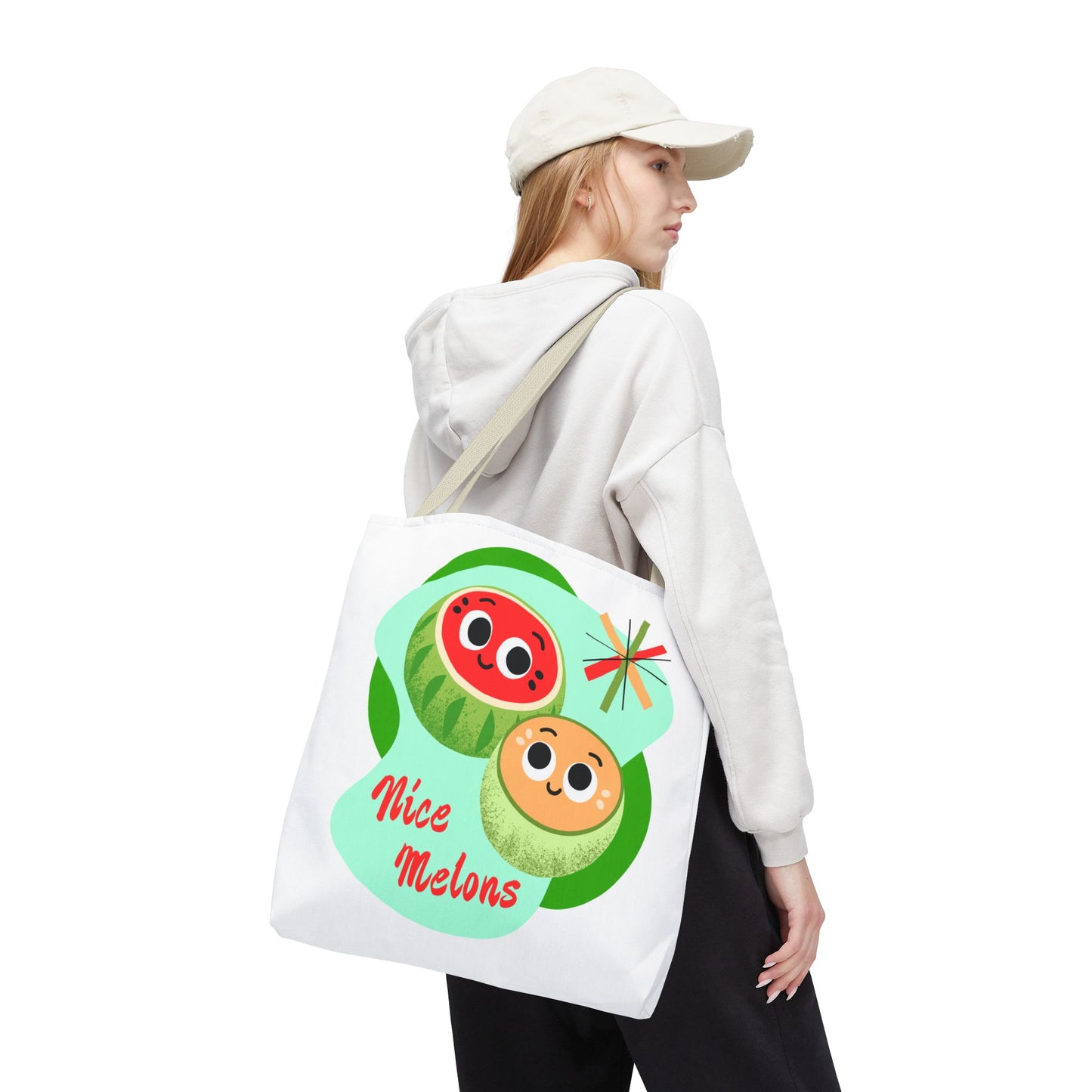 Cute Fruit Tote Bag, Nice Melons Design, Summer Essentials, Grocery Shopping, Beach Day, Gift for Fruit Lovers