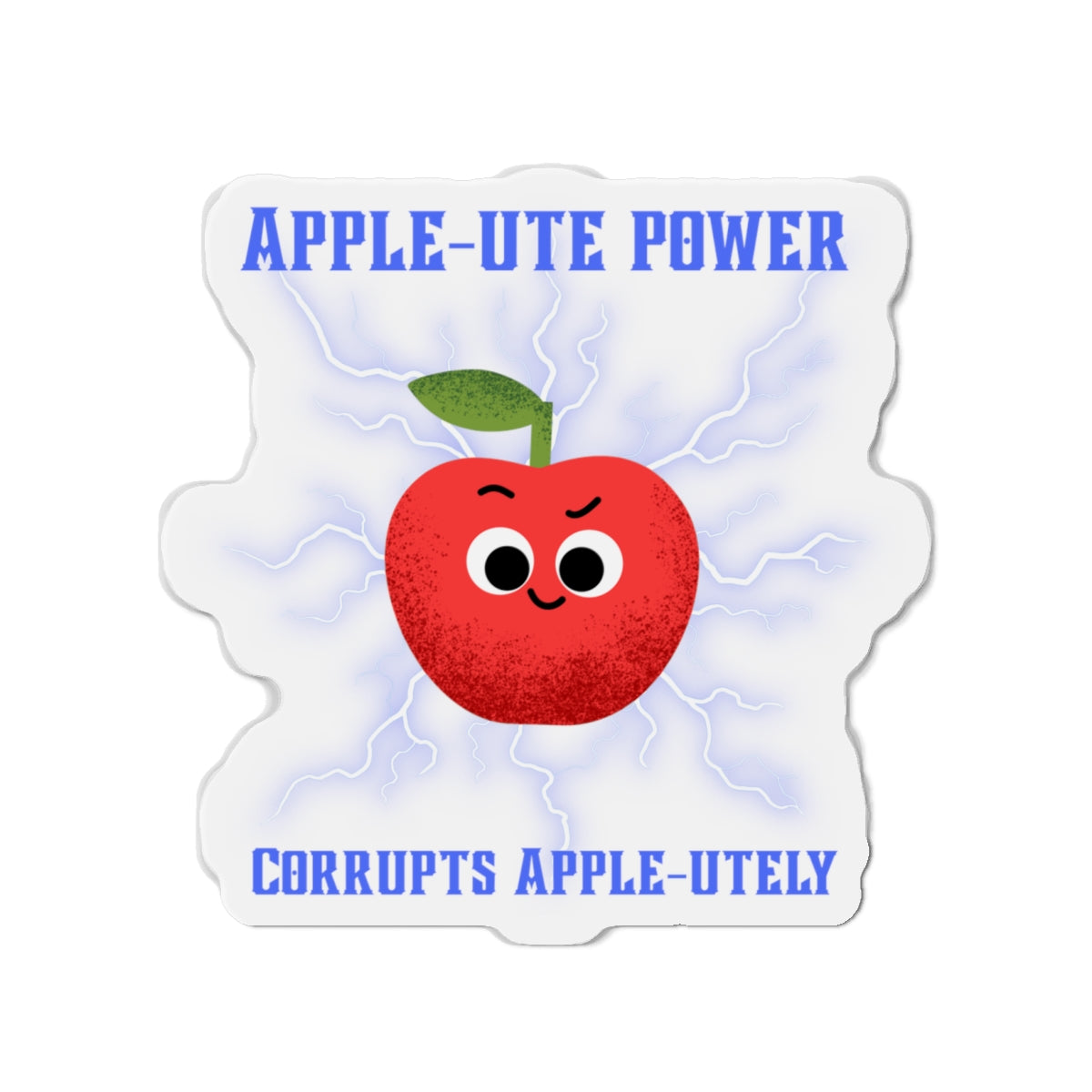 Energizing Apple Die-Cut Magnet - Cute Kitchen Decor, Fridge Magnet, Gift for Teachers, Classroom Accent, Fun Home Decor