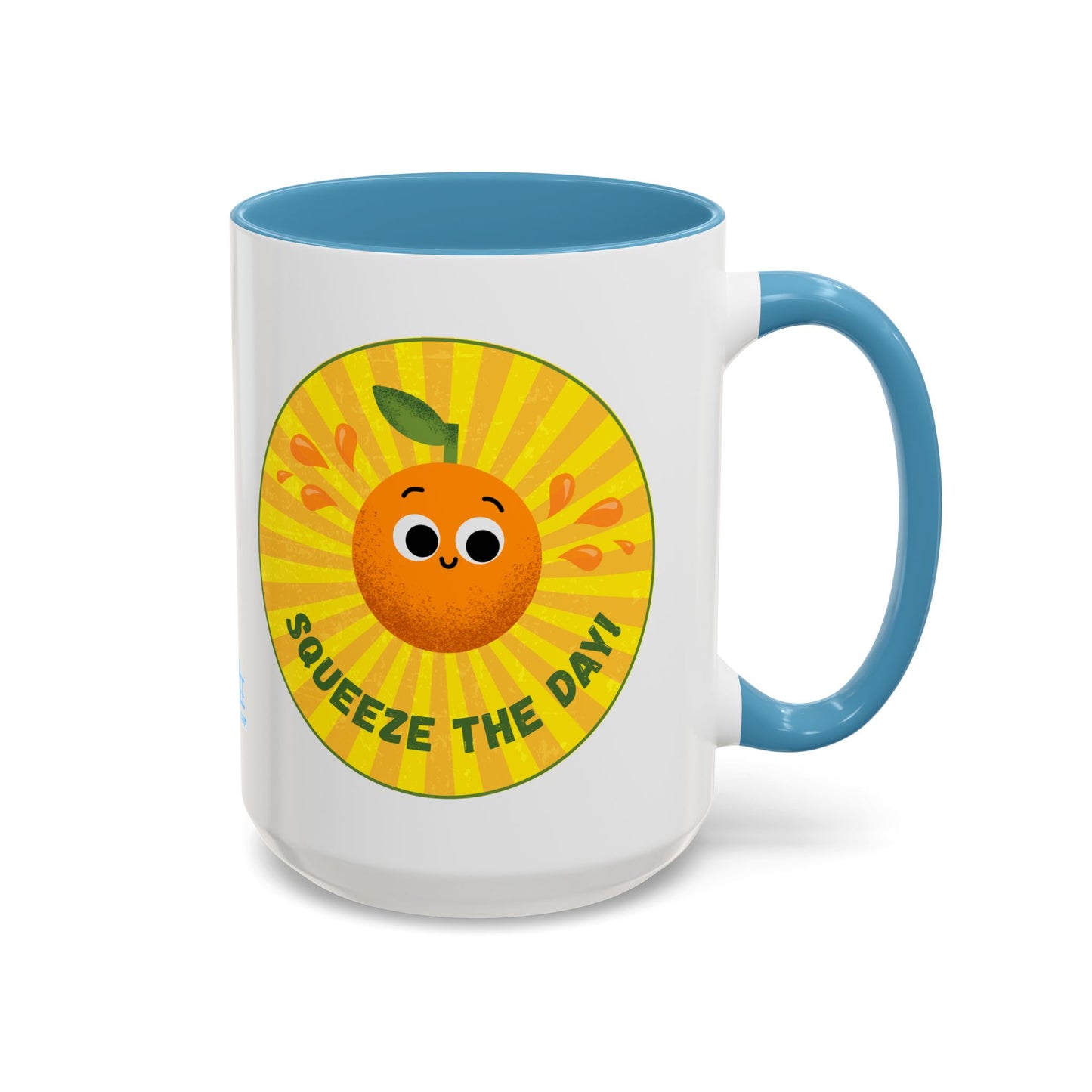 Cheerful Orange Coffee Mug, Bright Citrus Mug, Fun Gift for Coffee Lovers, Kitchen Decor, Squeeze the Day Mug