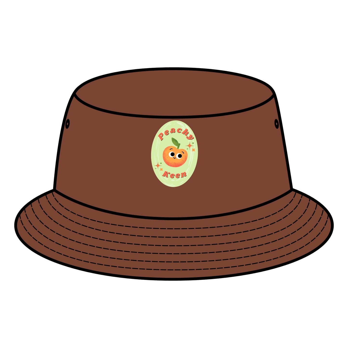 Fun Peachy Pun Bucket Hat - Summer Accessory, Beachwear, Festival Hats, Casual Style, Gift for Friends