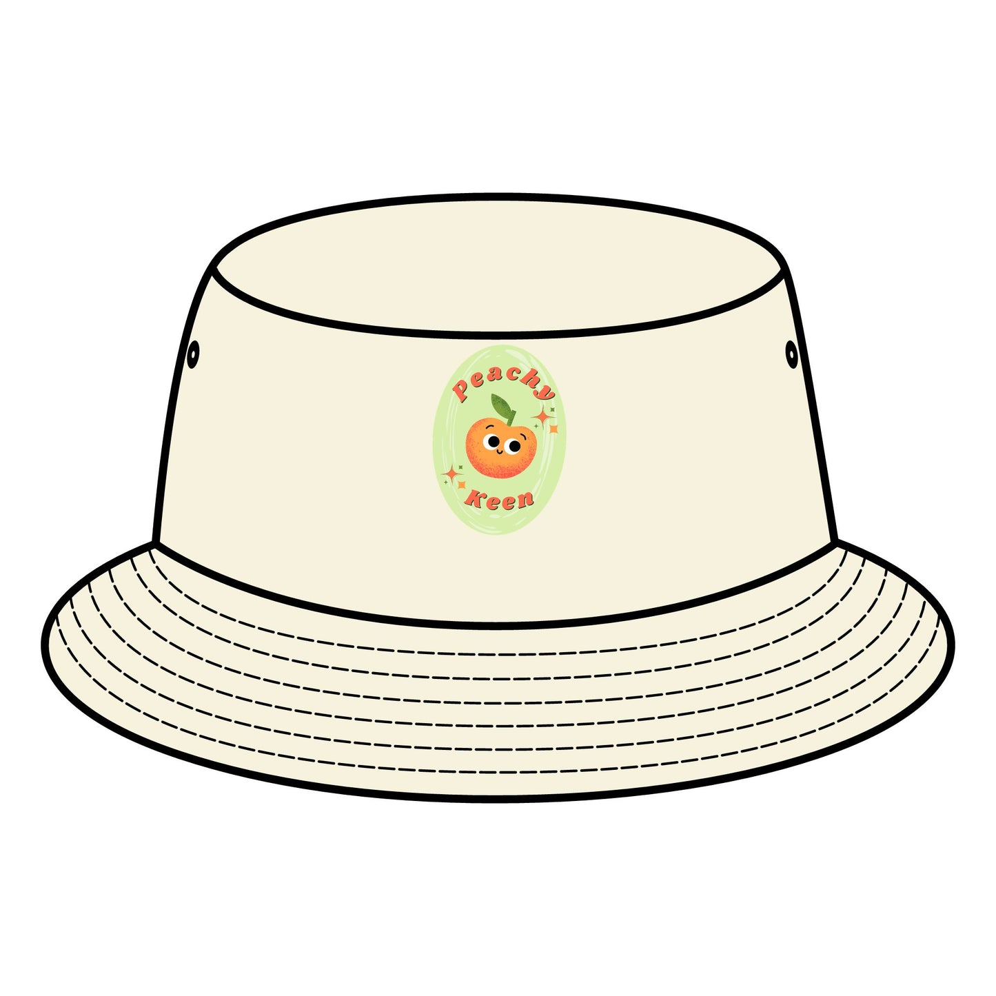 Fun Peachy Pun Bucket Hat - Summer Accessory, Beachwear, Festival Hats, Casual Style, Gift for Friends