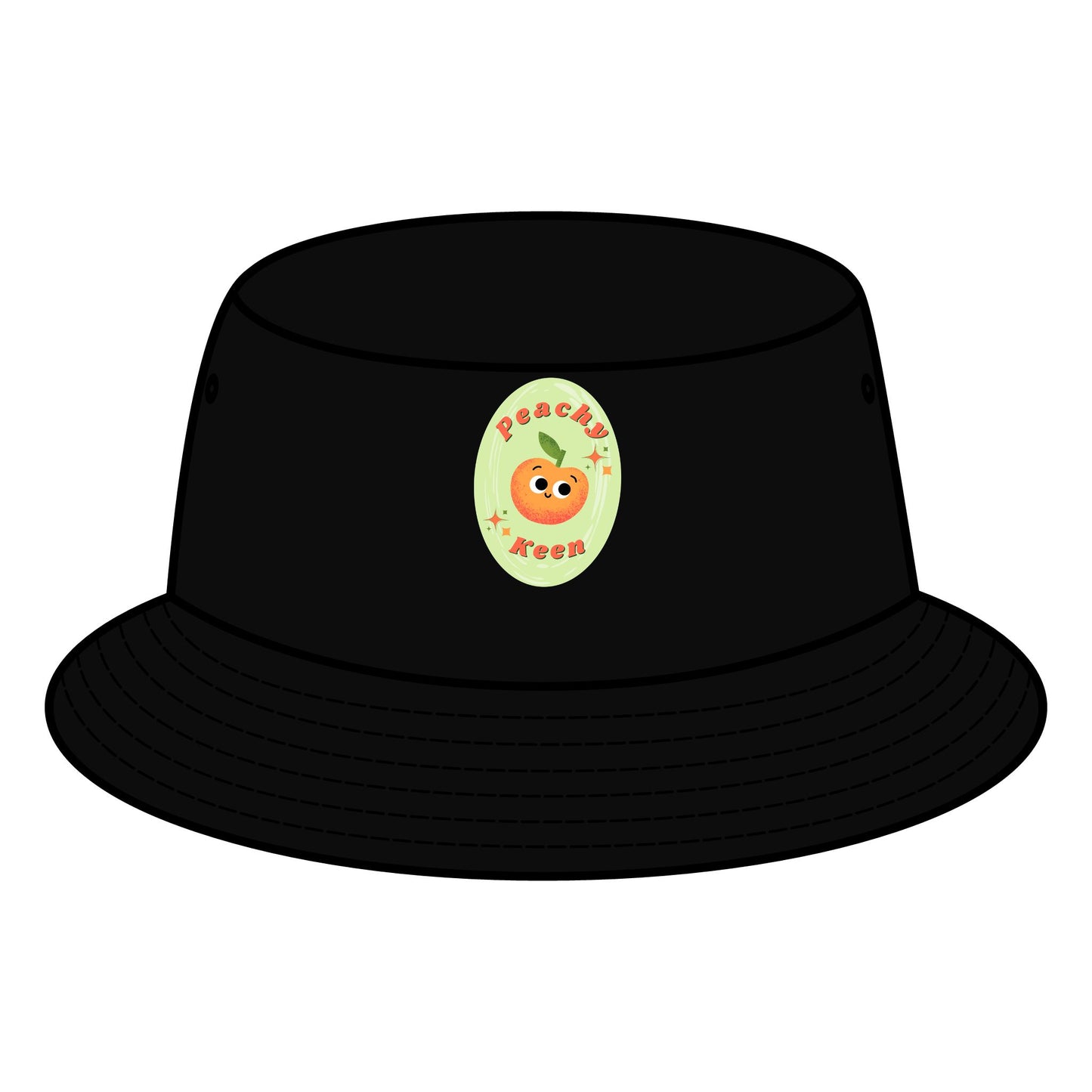 Fun Peachy Pun Bucket Hat - Summer Accessory, Beachwear, Festival Hats, Casual Style, Gift for Friends