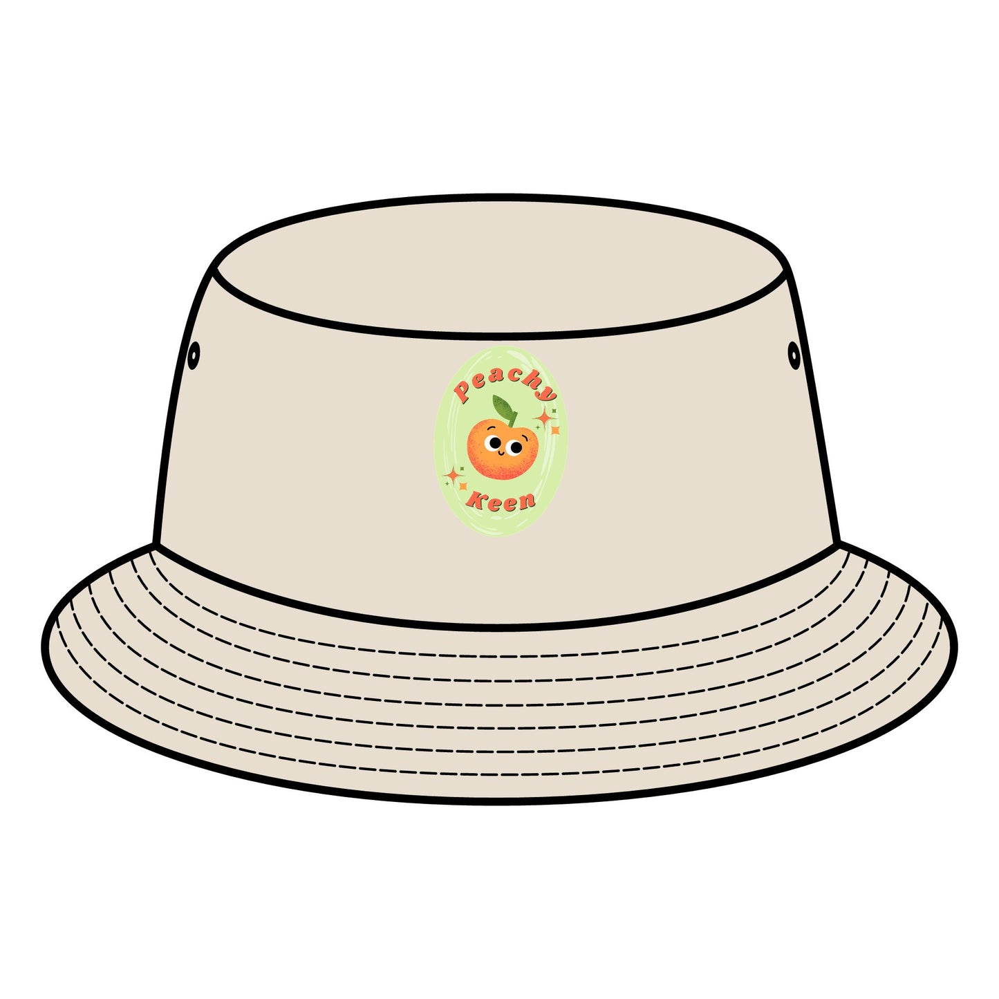 Fun Peachy Pun Bucket Hat - Summer Accessory, Beachwear, Festival Hats, Casual Style, Gift for Friends
