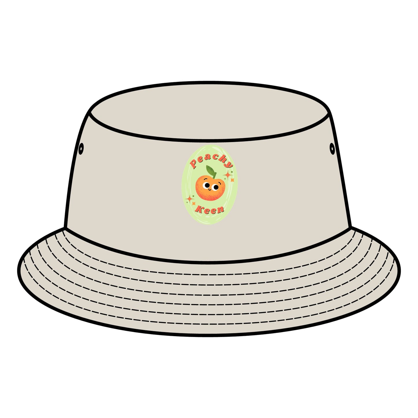Fun Peachy Pun Bucket Hat - Summer Accessory, Beachwear, Festival Hats, Casual Style, Gift for Friends
