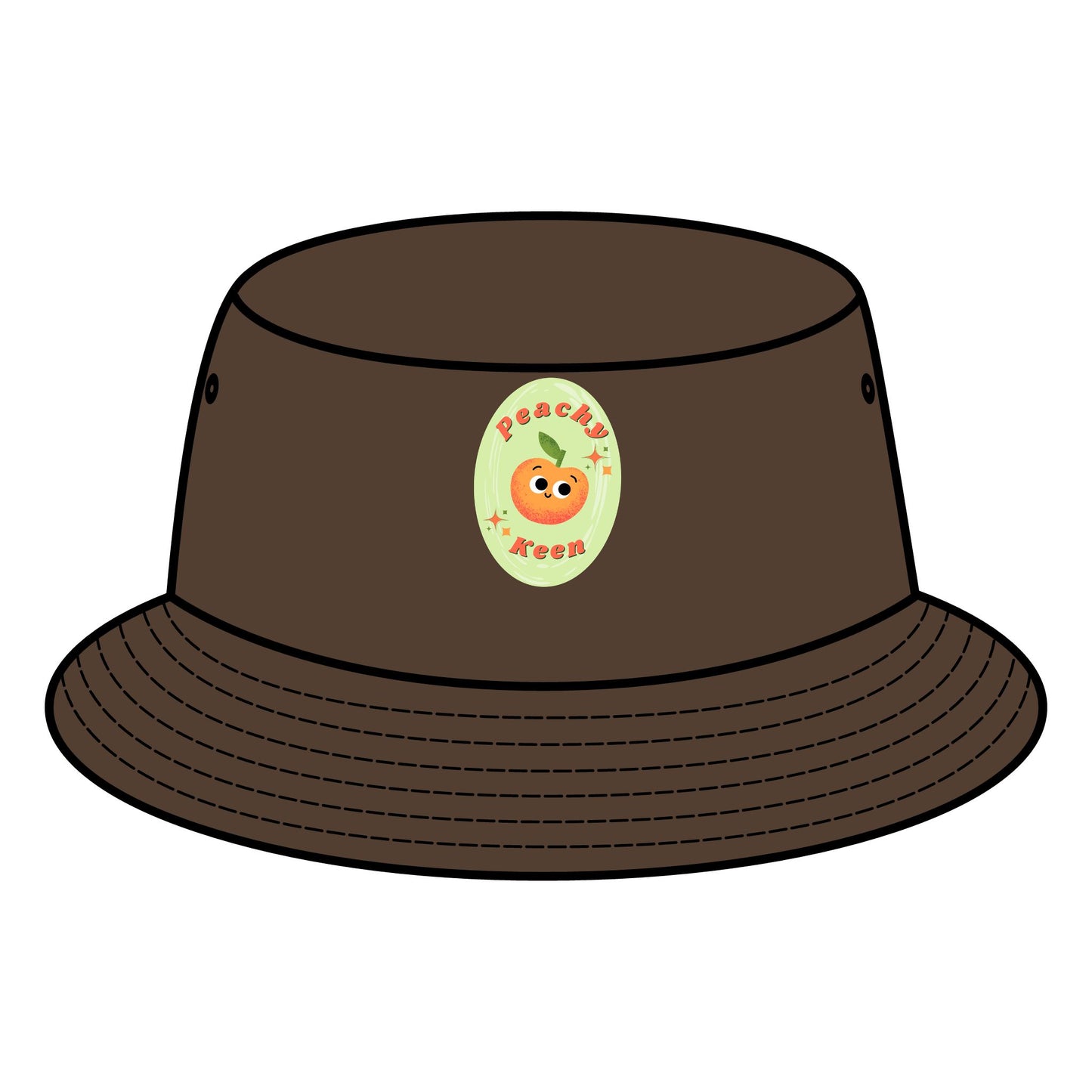 Fun Peachy Pun Bucket Hat - Summer Accessory, Beachwear, Festival Hats, Casual Style, Gift for Friends