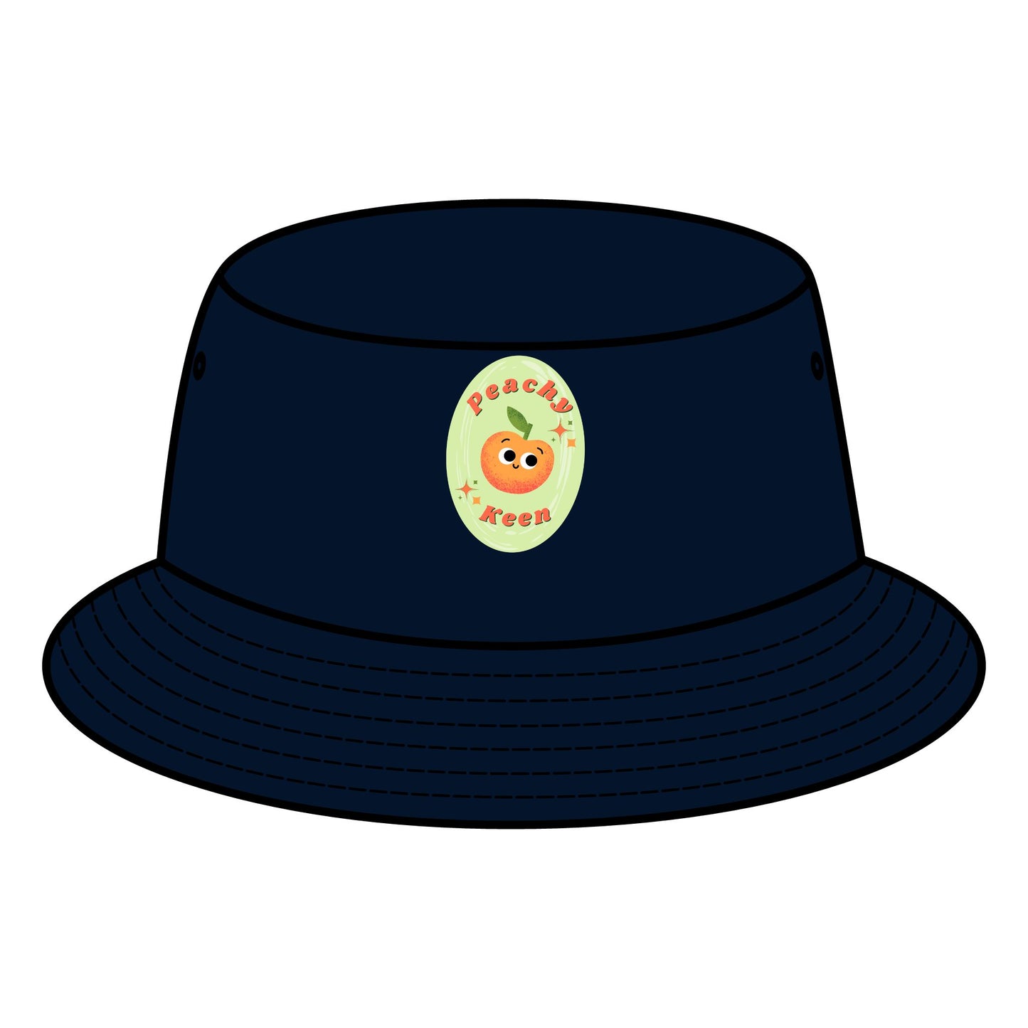 Fun Peachy Pun Bucket Hat - Summer Accessory, Beachwear, Festival Hats, Casual Style, Gift for Friends