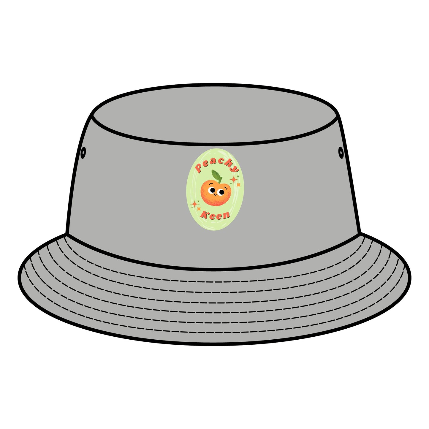 Fun Peachy Pun Bucket Hat - Summer Accessory, Beachwear, Festival Hats, Casual Style, Gift for Friends