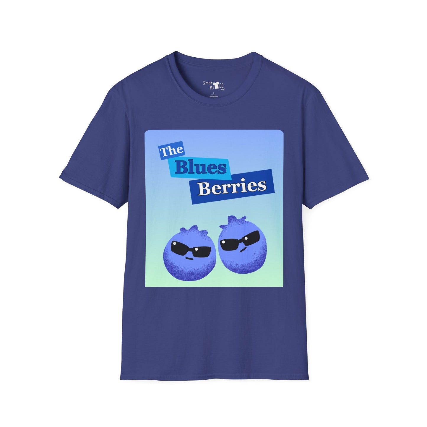 Cool Blues Berries T-Shirt, Funny Graphic Tee, Unisex Softstyle Shirt, Casual Wear, Gift for Blues Brothers Lovers