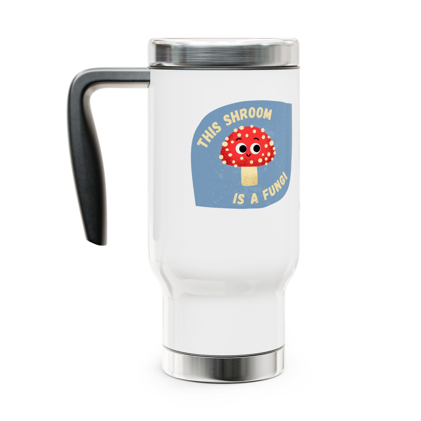 Playful Mushroom Travel Mug - Cute Portable Drinkware for Coffee Lovers, Gifts for Fun Moms, Birthday, Camping, Festivals