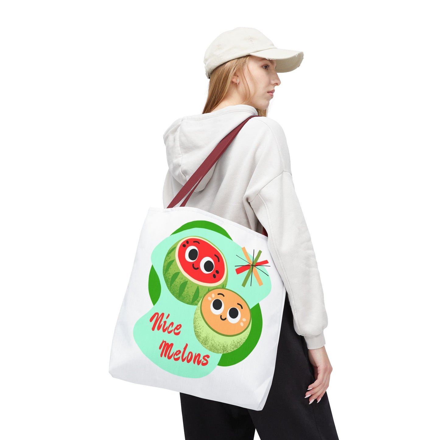 Cute Fruit Tote Bag, Nice Melons Design, Summer Essentials, Grocery Shopping, Beach Day, Gift for Fruit Lovers