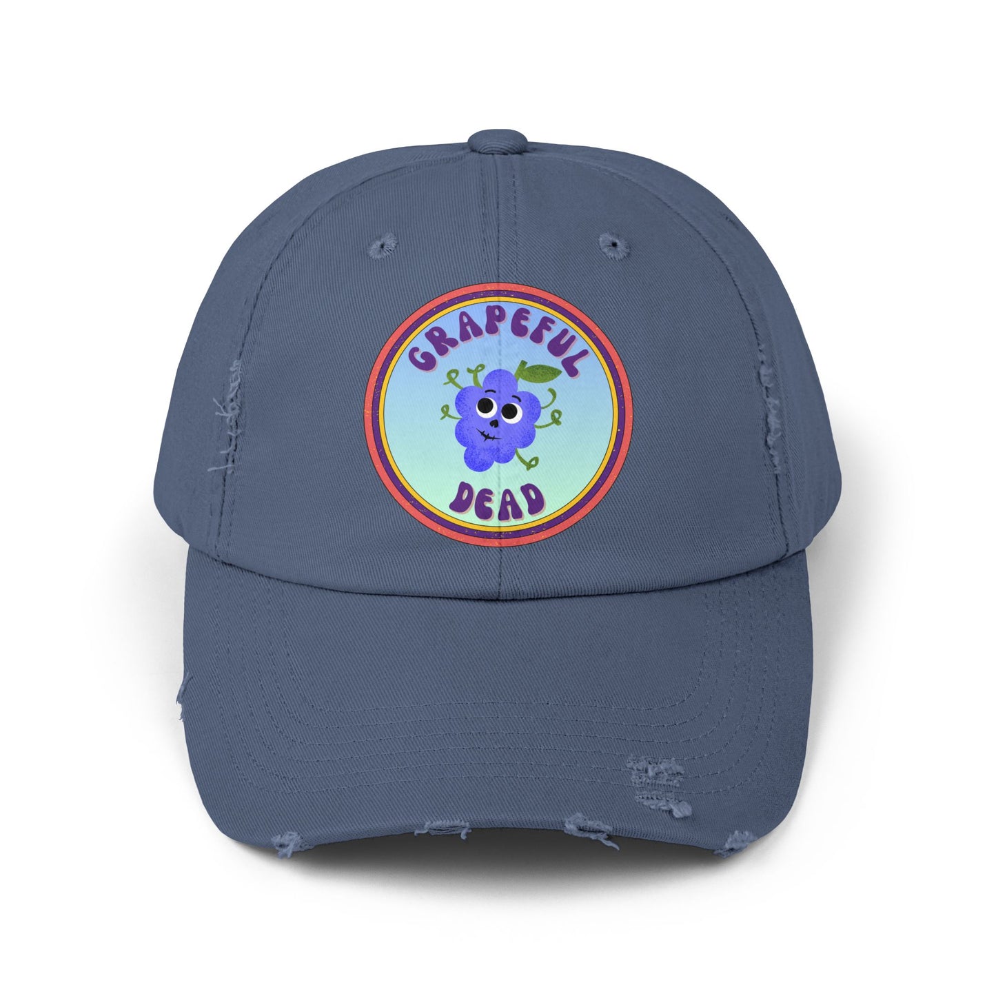 Grateful Dead Distressed Cap, Trendy Unisex Baseball Hats, Vintage Style Cap, Music Festival Accessory, Gift for Dead Heads, Summer Essentials