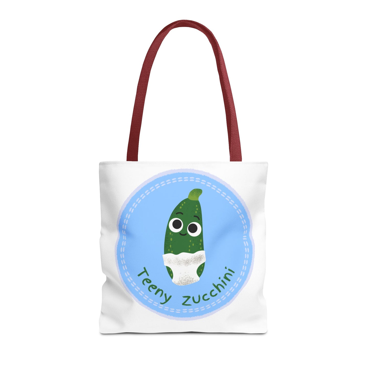 Cute Teeny Zucchini Tote Bag, Eco-Friendly Shopping Bag, Reusable Grocery Tote, Fun Gift for Veggie Lovers, Everyday Carryall
