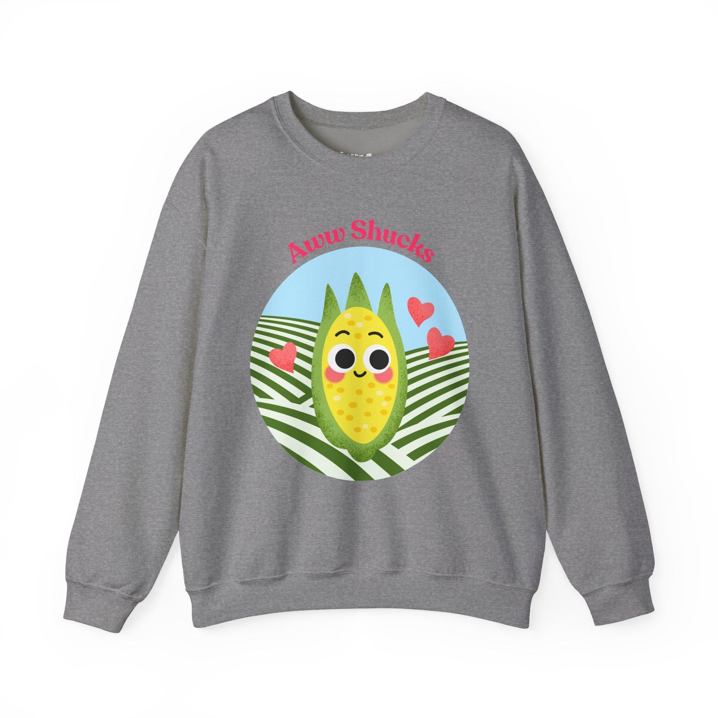Cute Corn Sweatshirt, Aww Shucks Crewneck, Cozy Fall Apparel, Gift for Foodies, Cute Kitchen Sweatshirt, Unisex Sweater