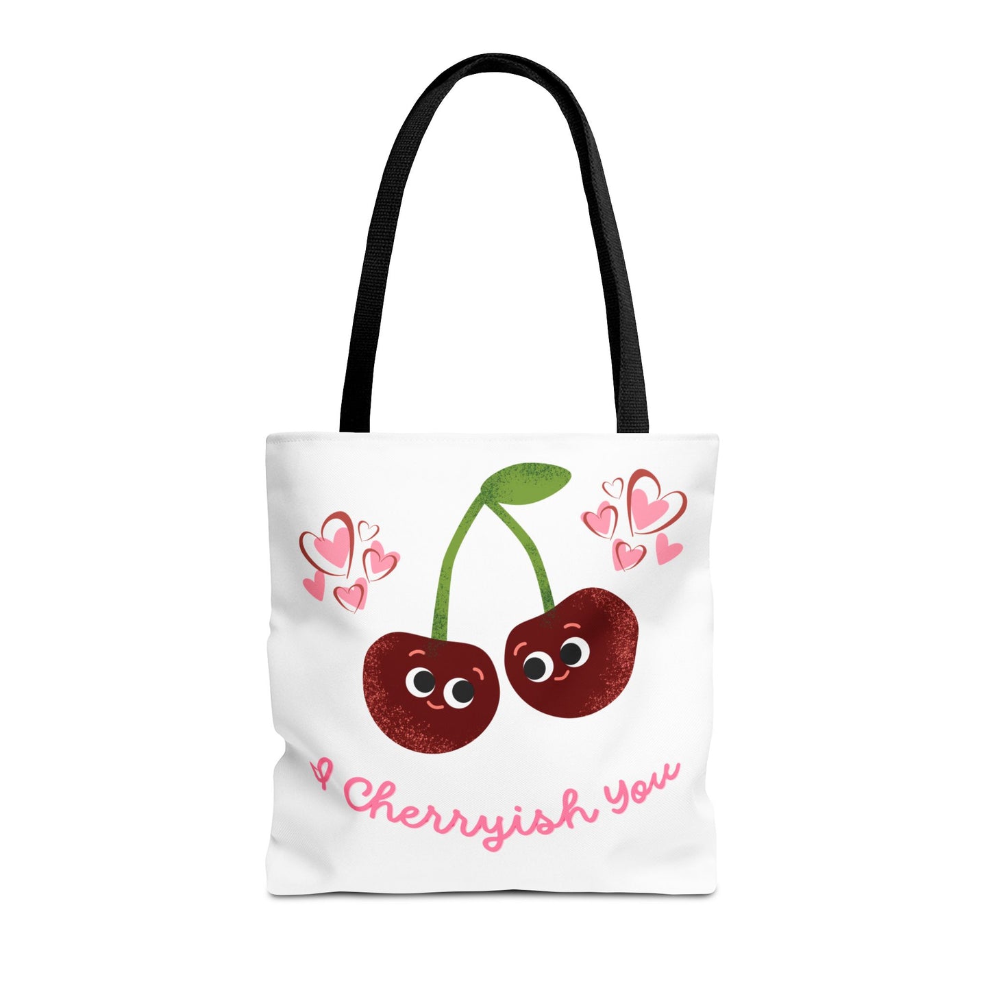 Cherryish You Tote Bag - Cute Cherry Design, Eco-Friendly Shopping Bag, Fun Gift for Friends, Valentine's Day, Summer Vibes