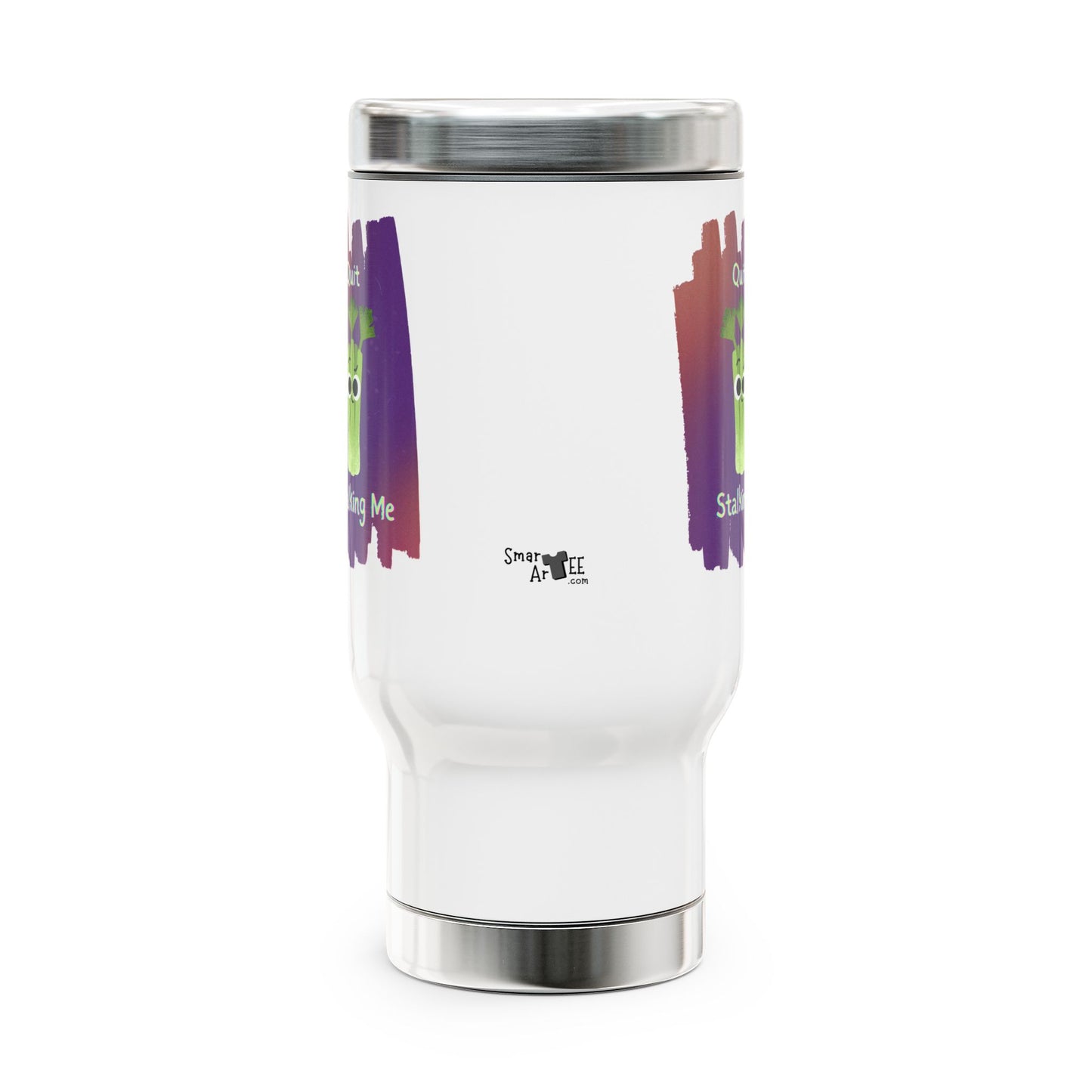 Funny Travel Mug, Quirky Stainless Steel Coffee Cup, Travel Tumbler for Commuters, Gifts for Plant Lovers, Unique Office Mugs