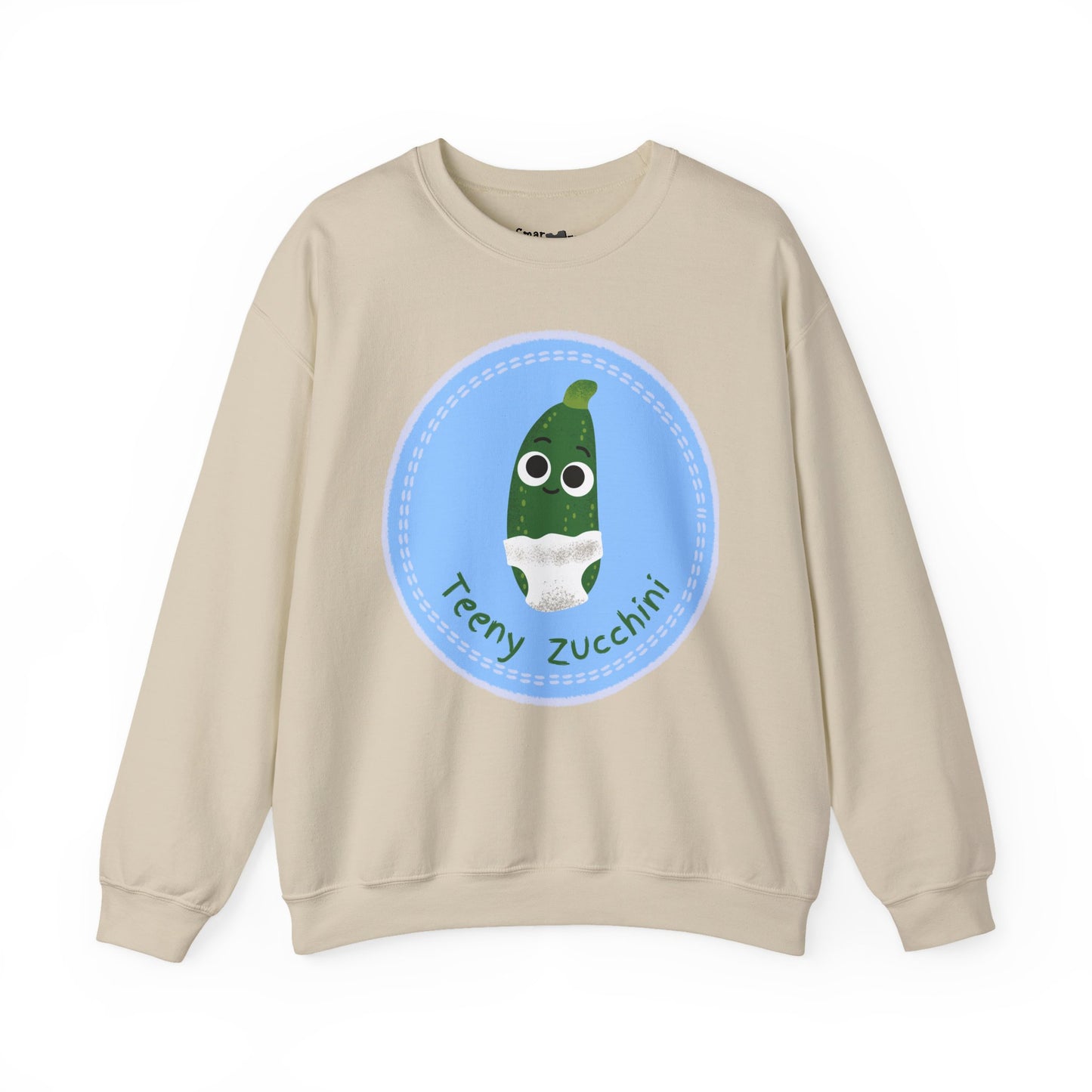 Cute Teeny Zucchini Crewneck Sweatshirt | Funny Gift for Foodies | Cozy Unisex Fashion | Perfect for Gardening Lovers