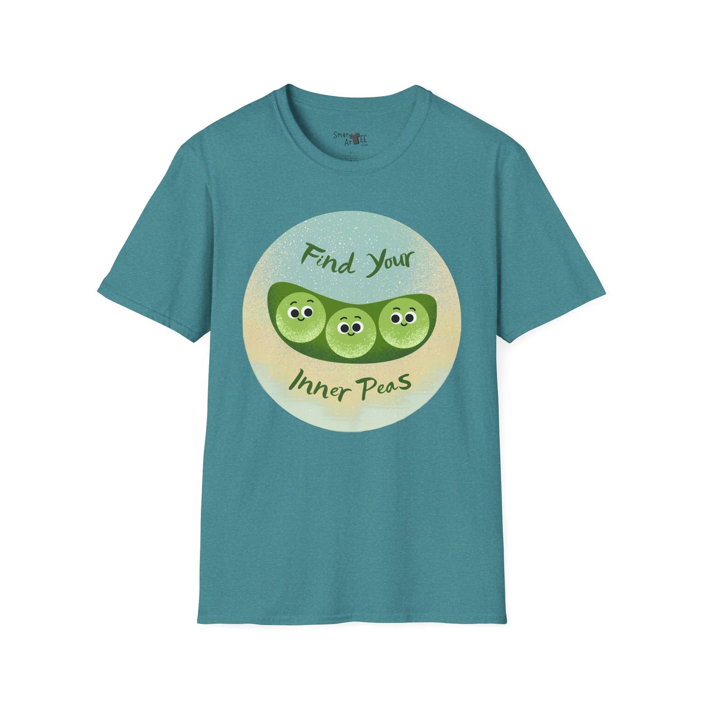 Find Your Inner Peas Unisex Softstyle T-Shirt, Fun Tee, Gift for Veggie Lovers, Cute Casual Wear, Plant-Based Humor Shirt