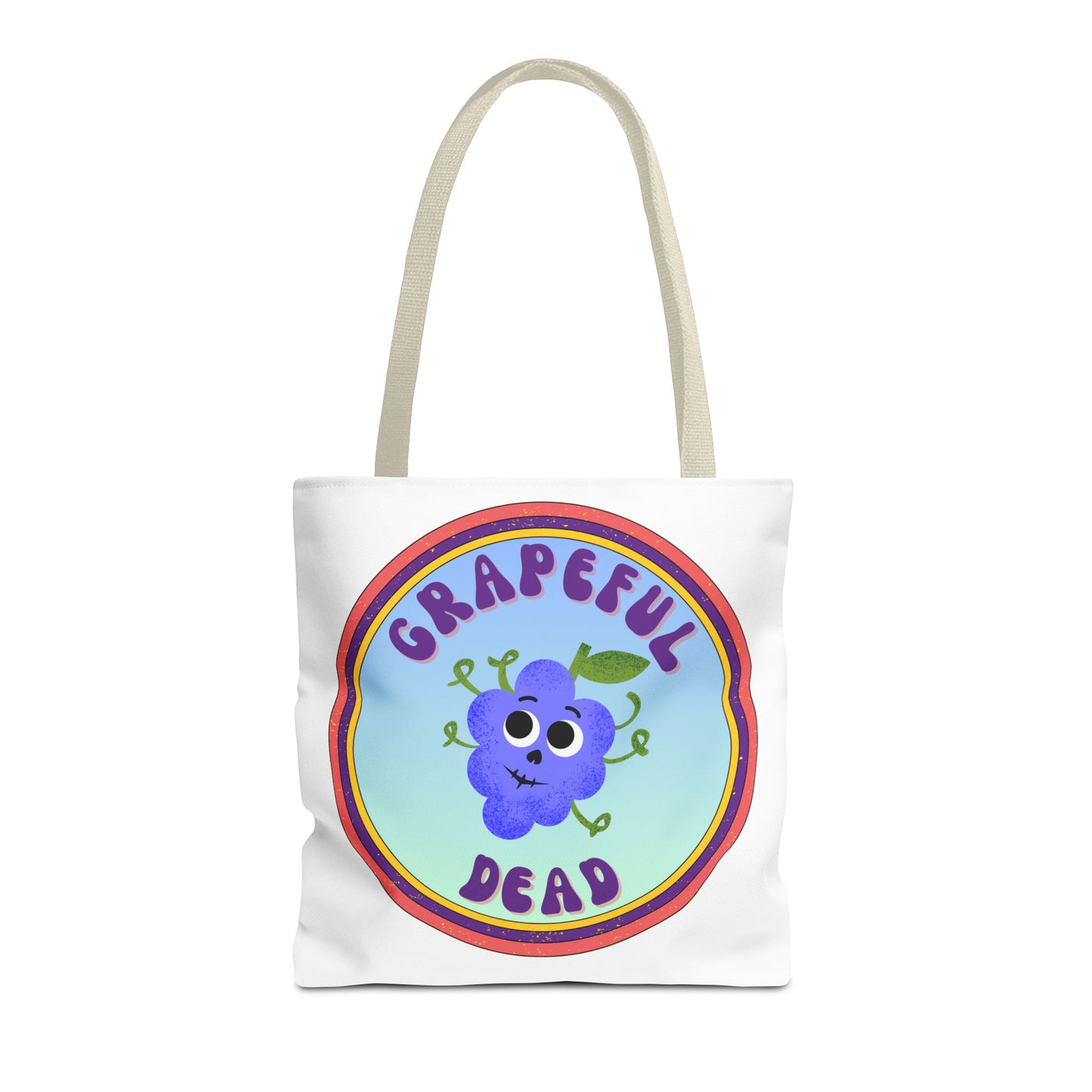 Whimsical Tote Bag with Grapeful Dead Design | Eco-Friendly Shopping Bag, Gift for Music Lovers, Festival Tote, Everyday Carryall
